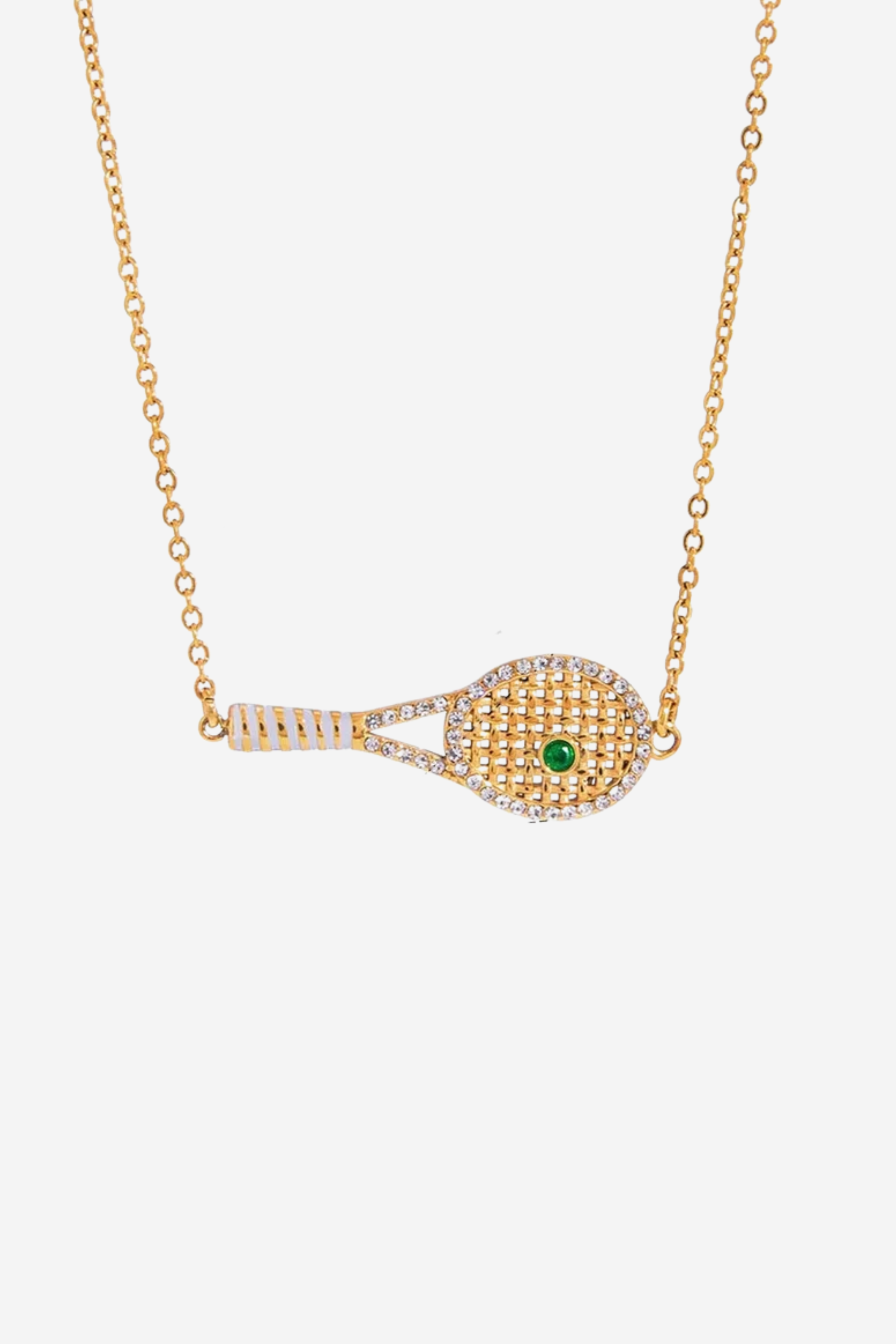 Racket Green Necklace
