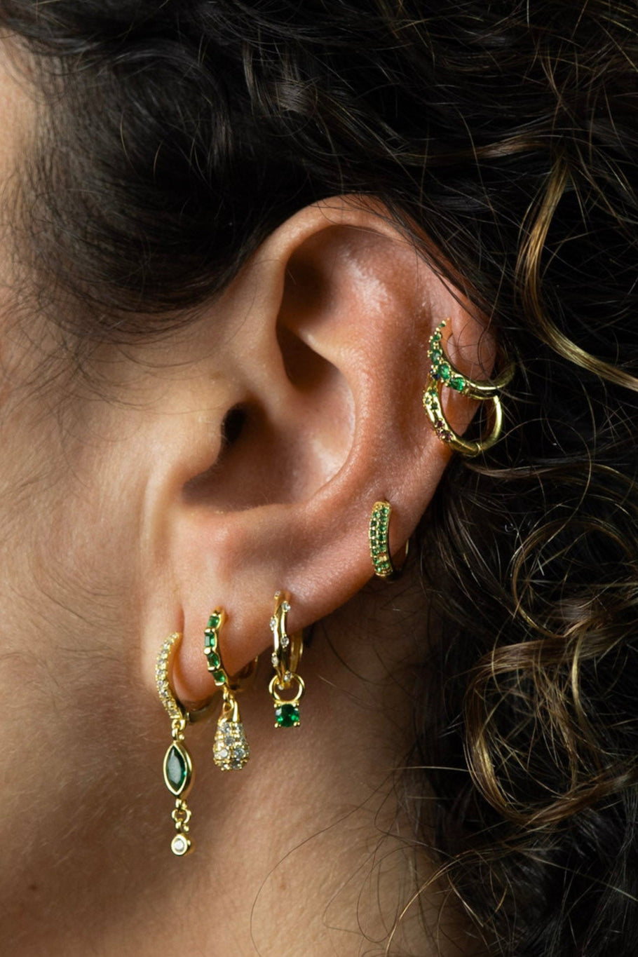 Green Round Kohla Hoop - Unit