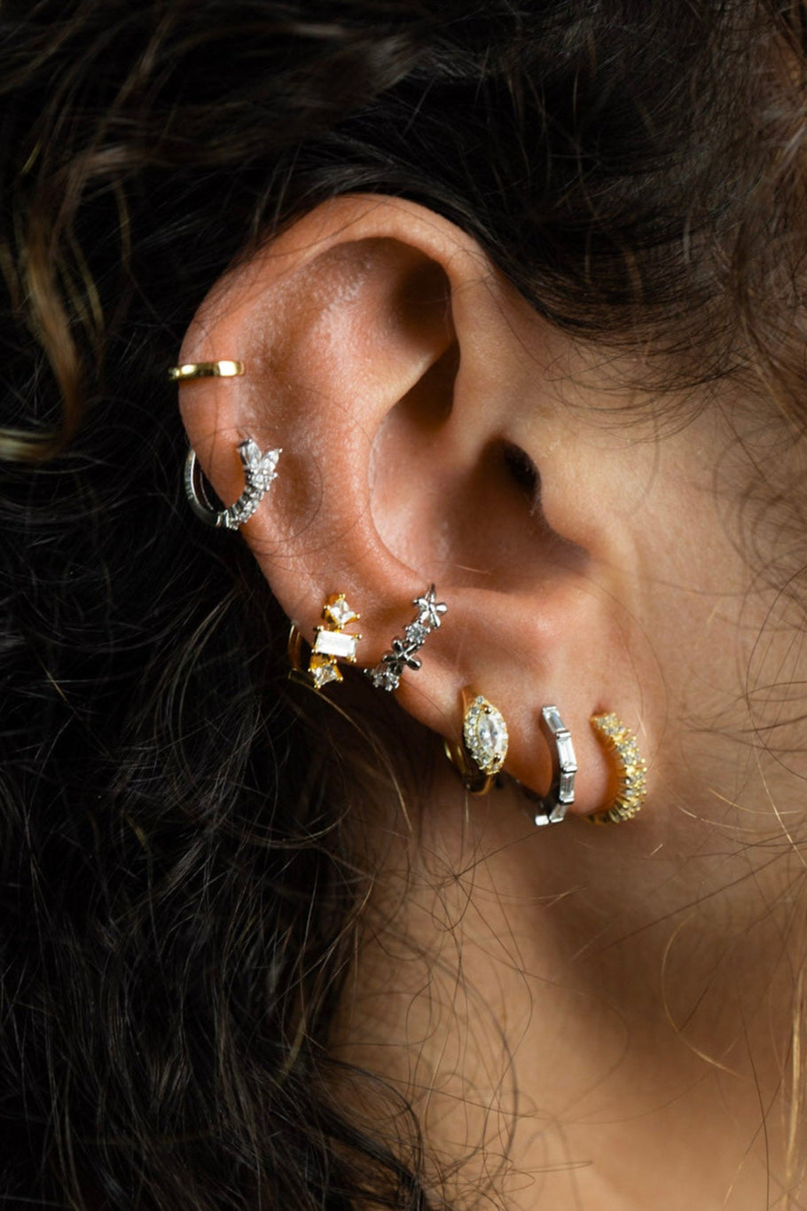 Silver Butterfly Hoop