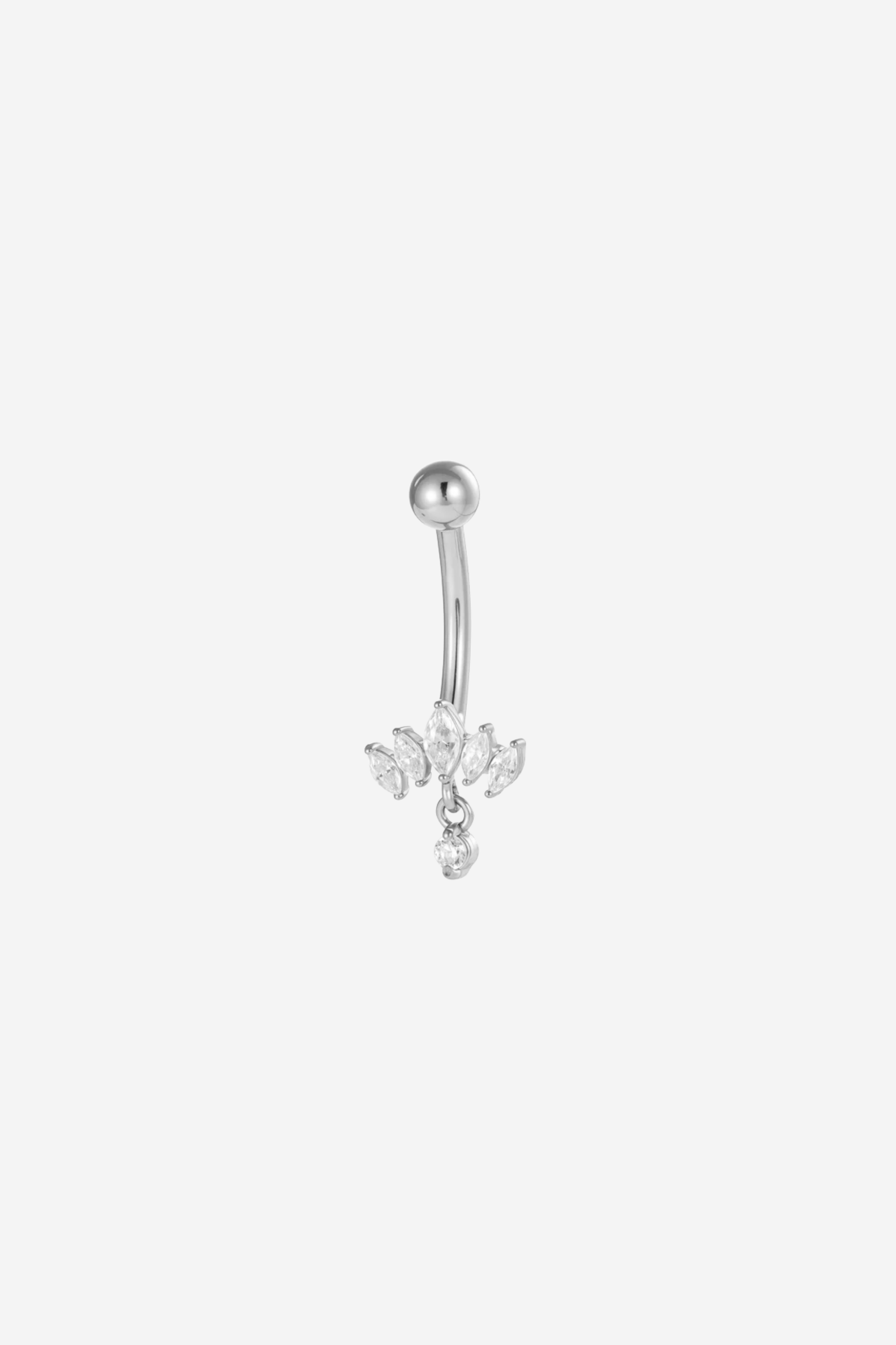 Piercing Umbigo Glow Prateado