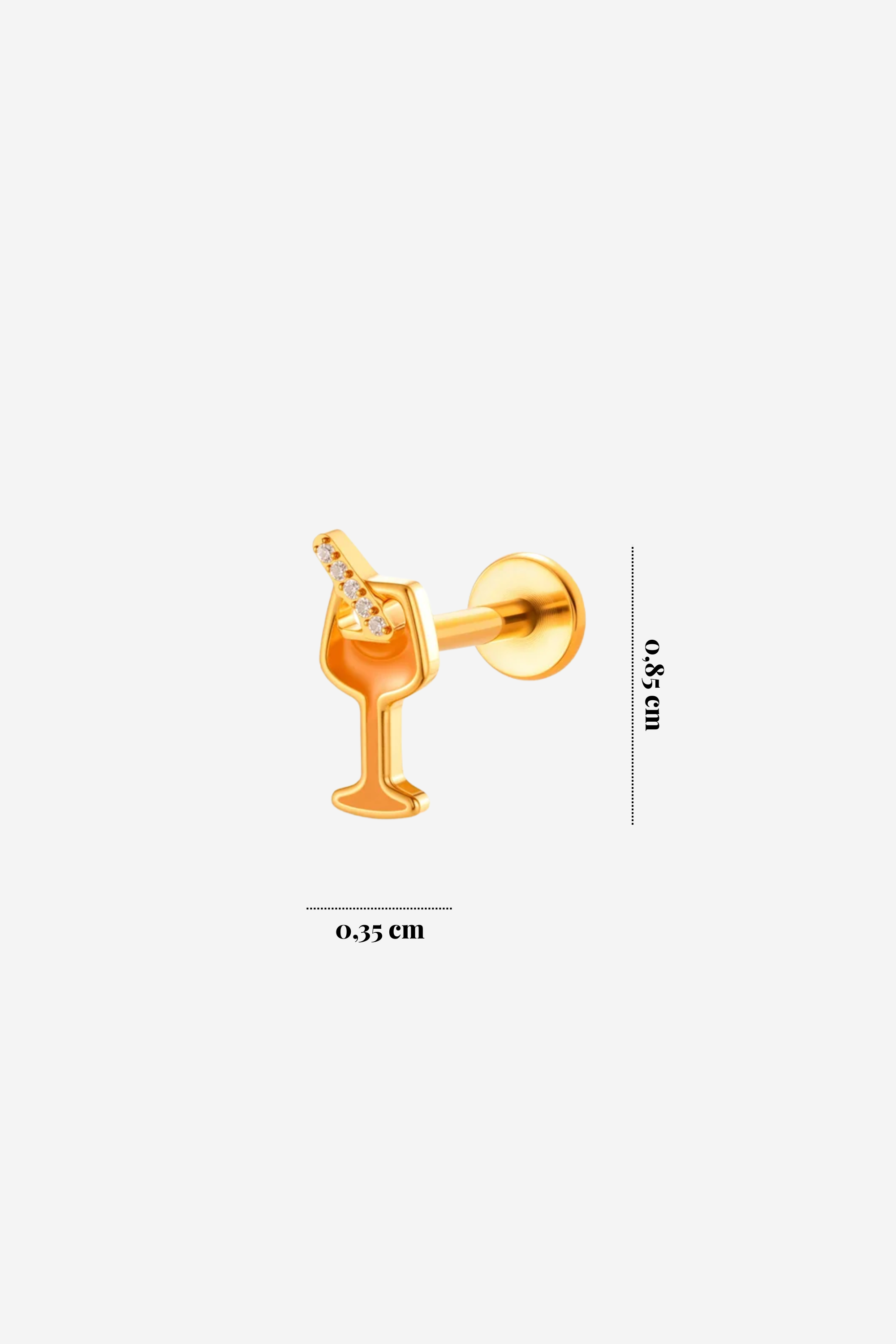 Piercing Aperol em Titânio
