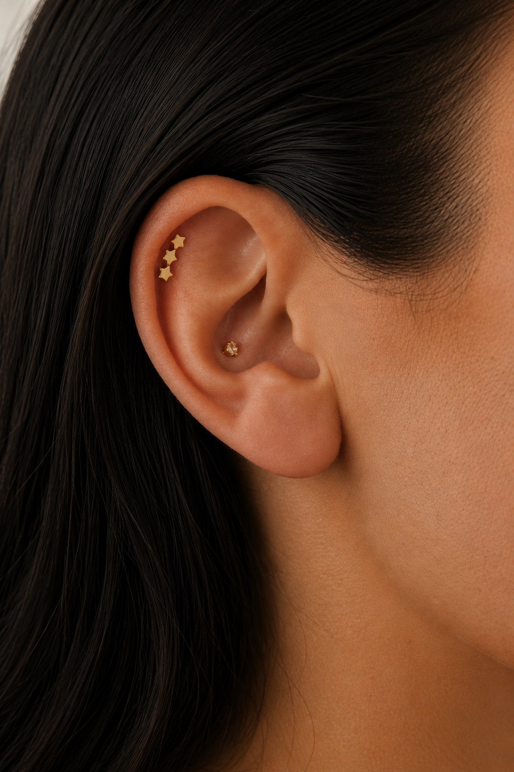Triple Star Titanium Piercing