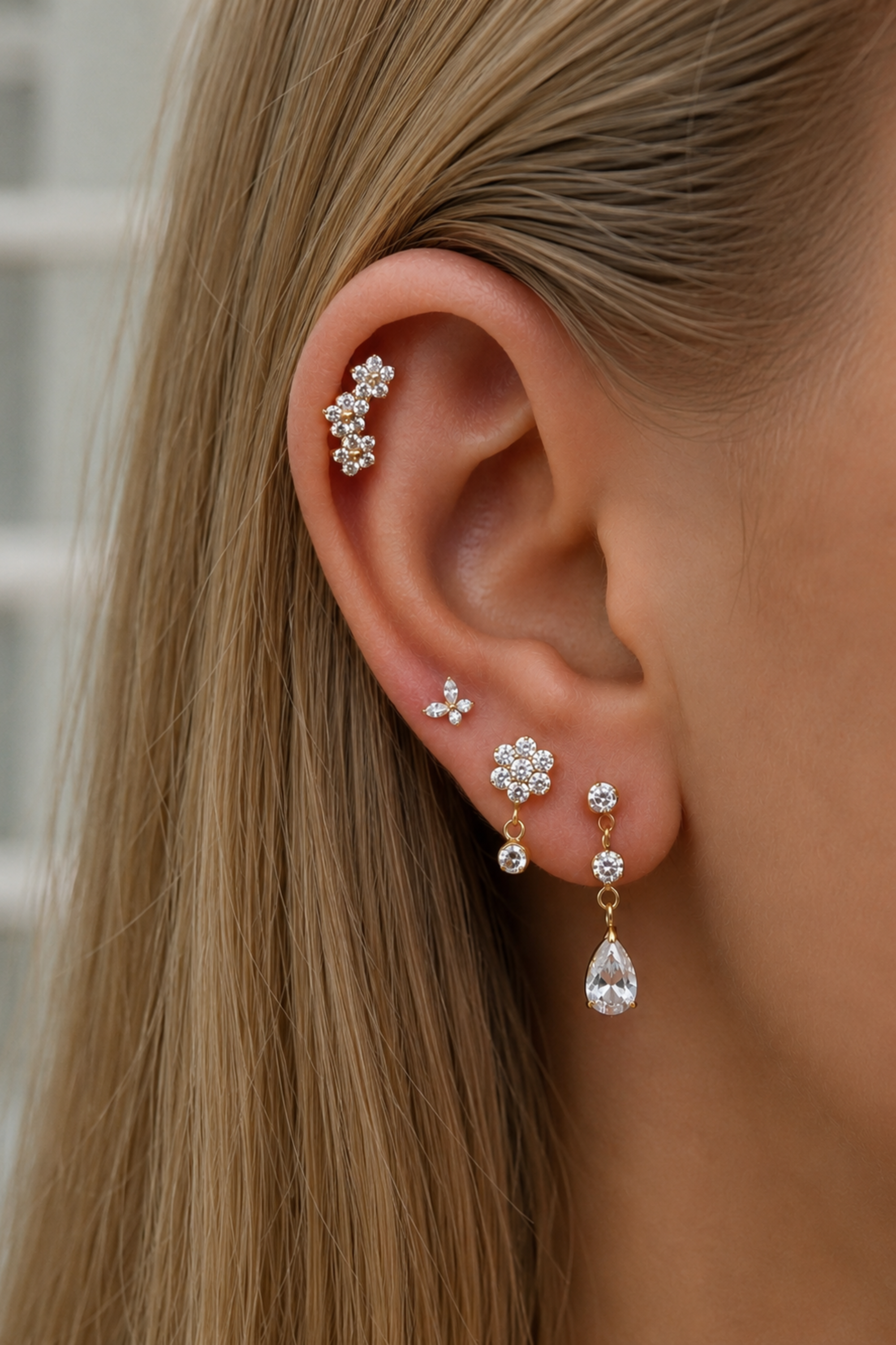 White Butterfly Titanium Piercing