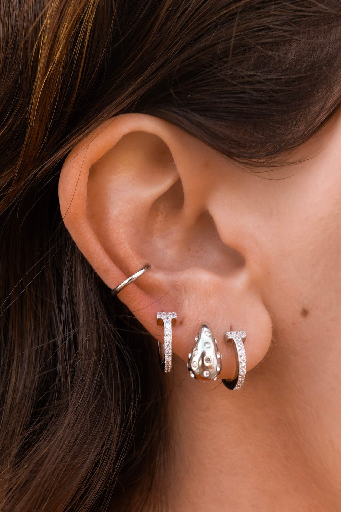 Silver Trace Earcuff