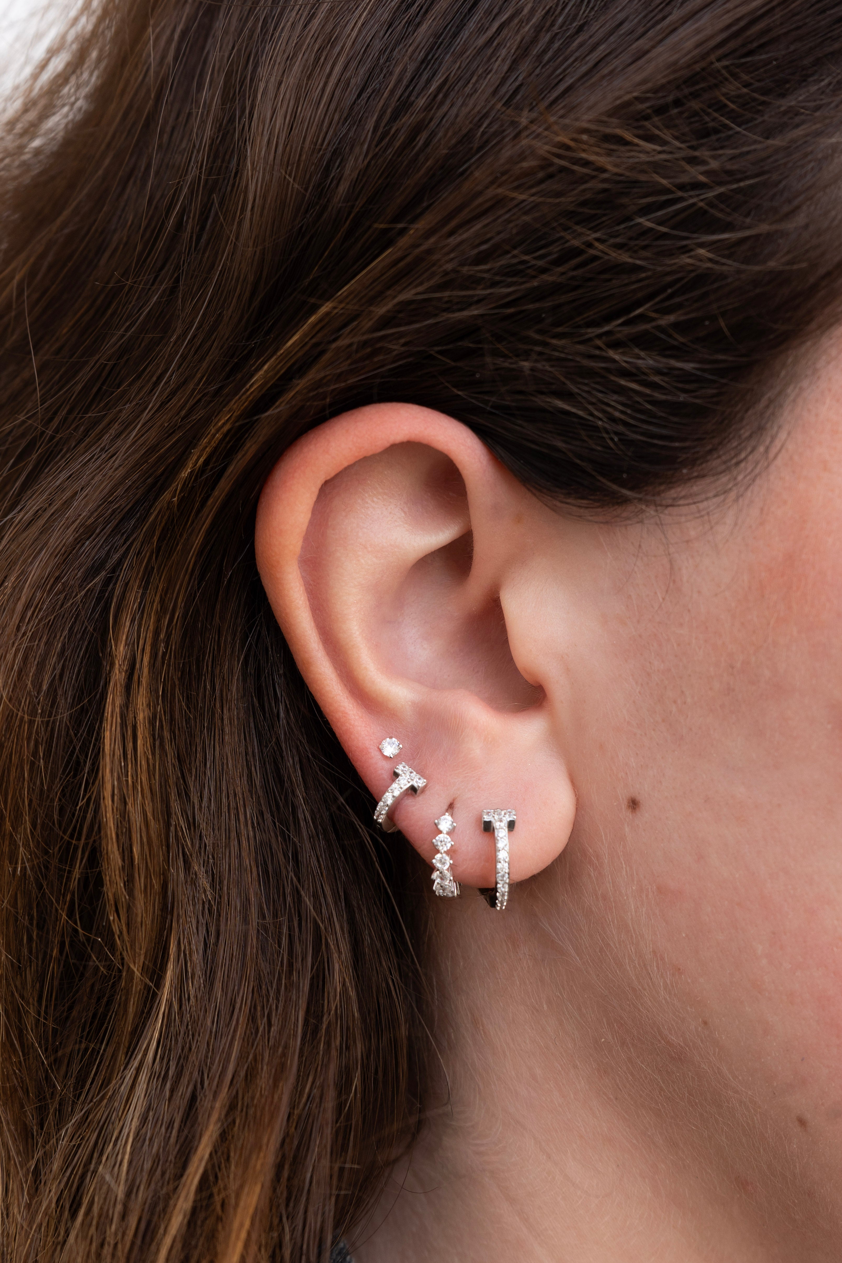 Silver Mini Tiana Hoop