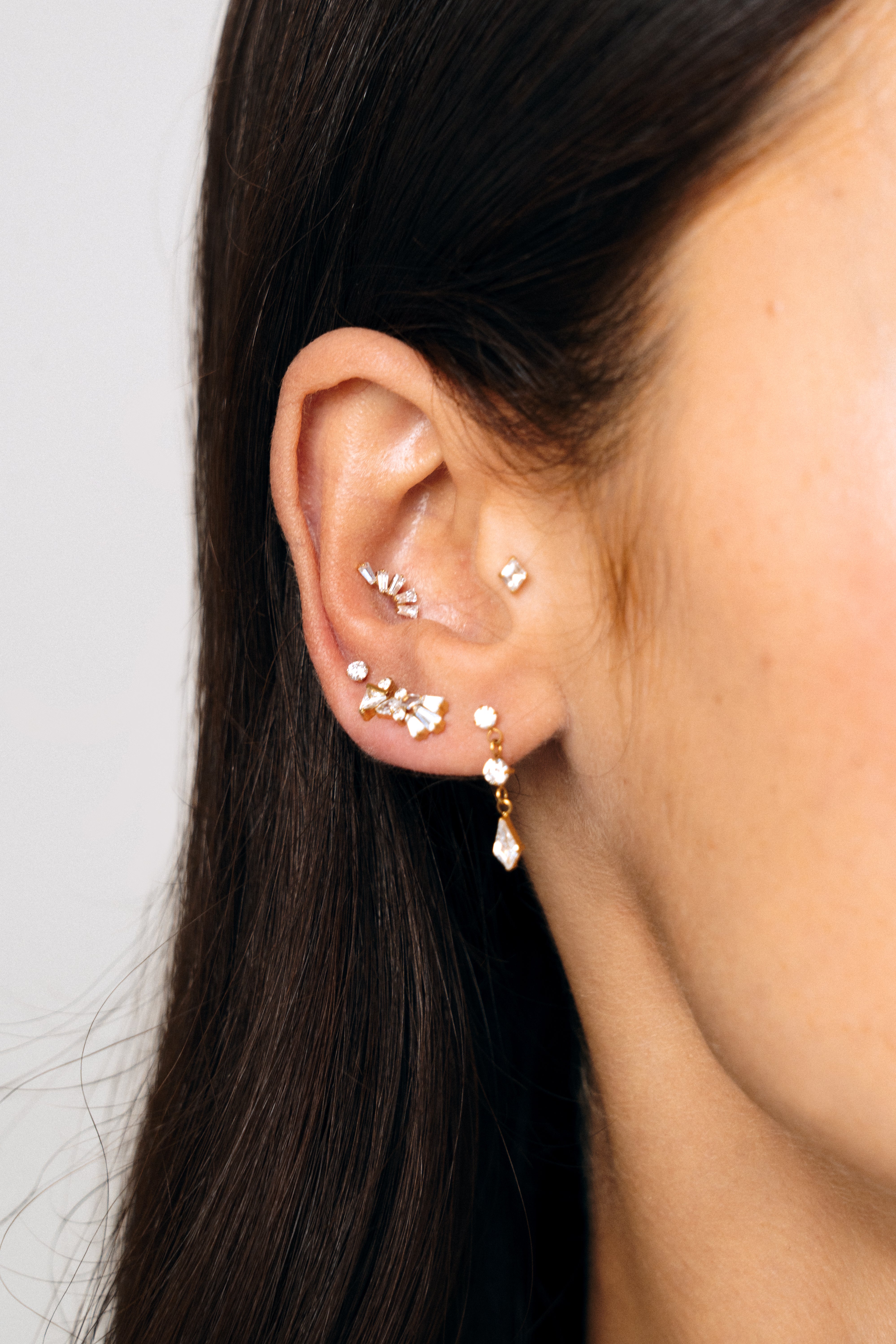 White Slope Titanium Piercing