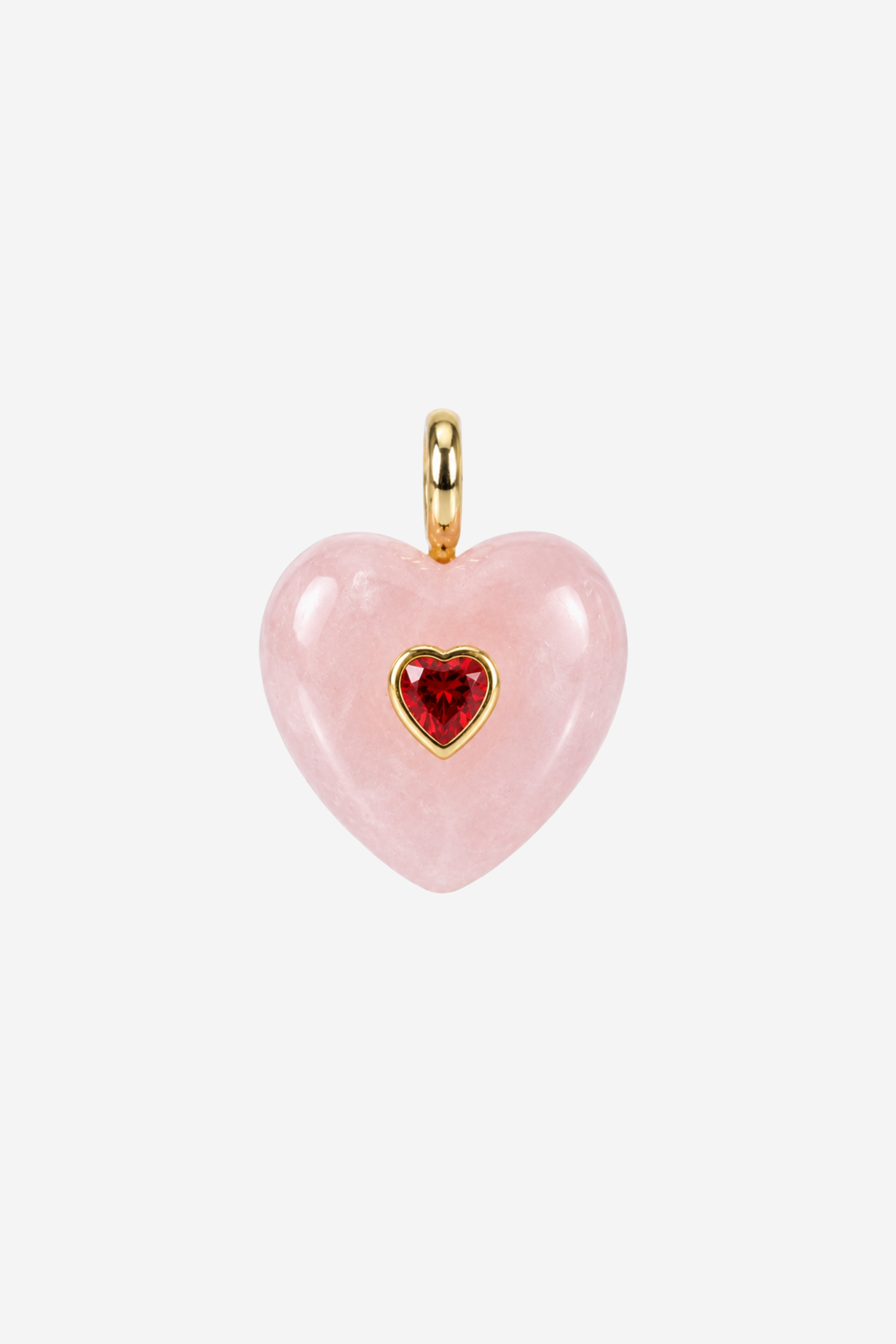 Tide Pendant - Natural Pink Quartz