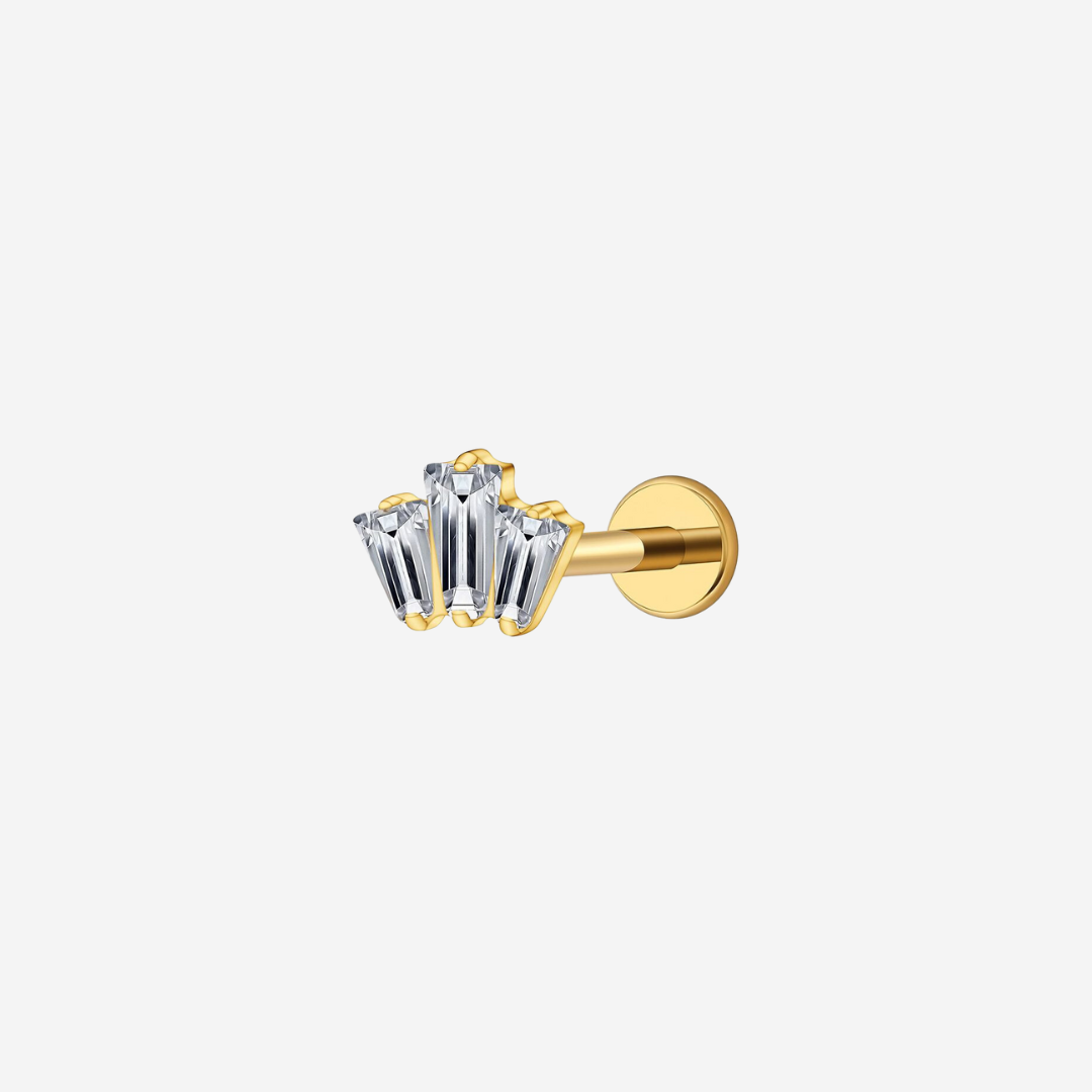White Crown Titanium Piercing