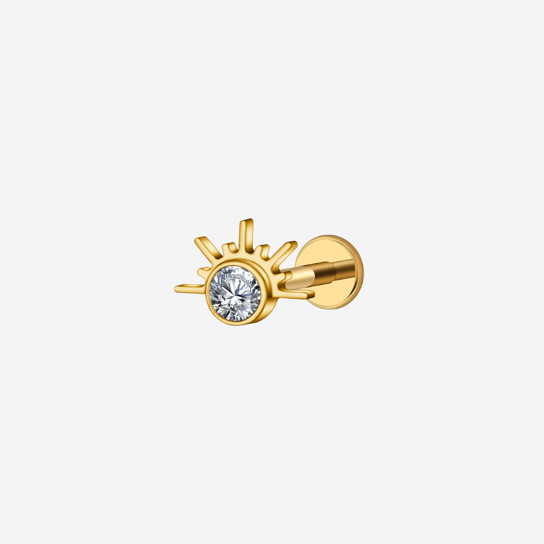 White Soleil Titanium Piercing