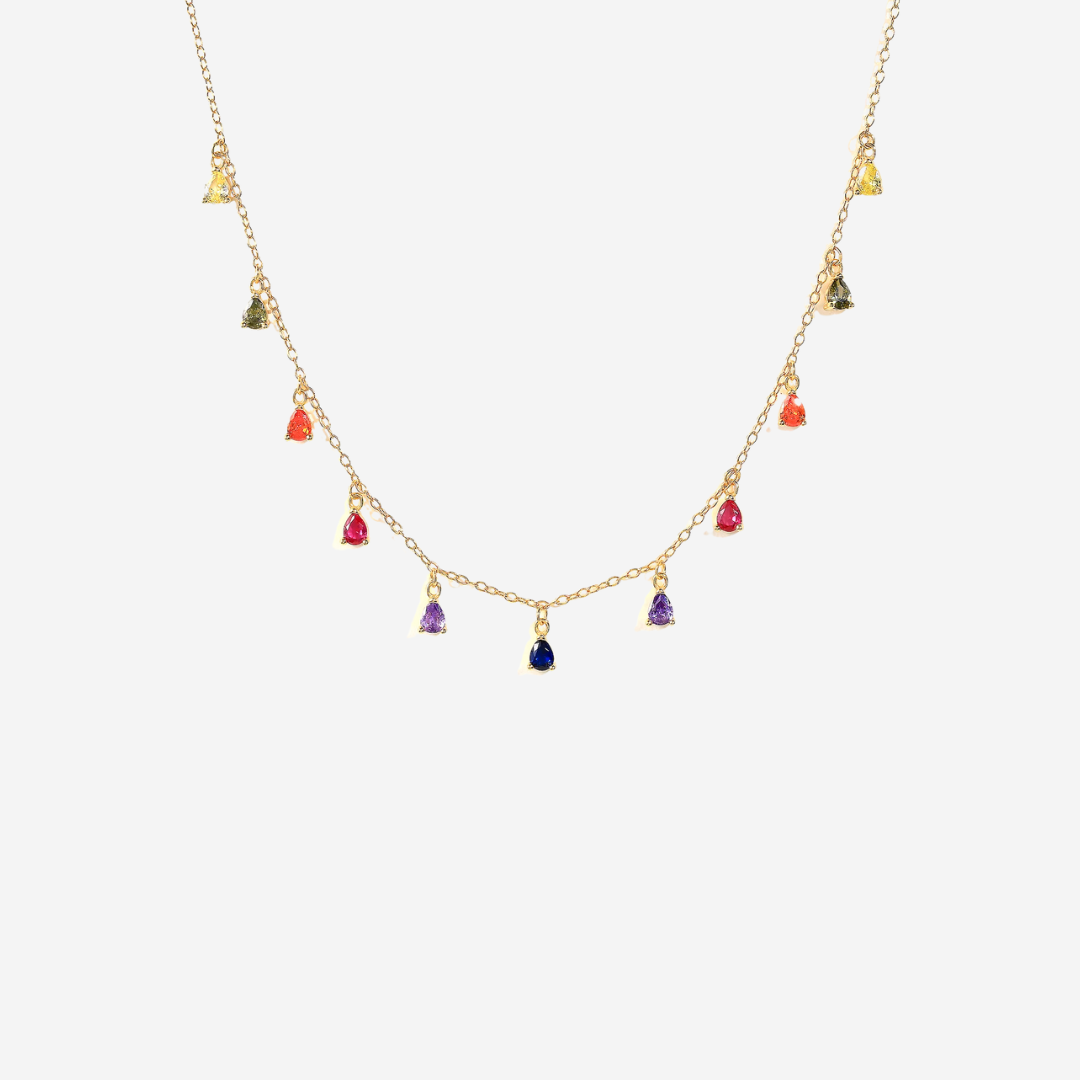 Rainbow Drops Necklace