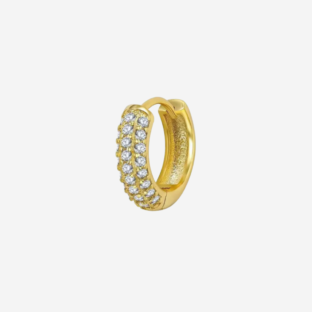 Midi White Glace Hoop