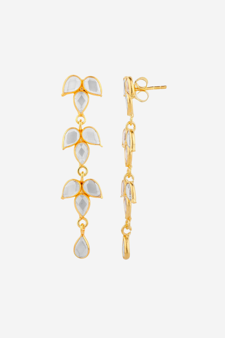 Vinie Clear Quartz Earrings - Pair