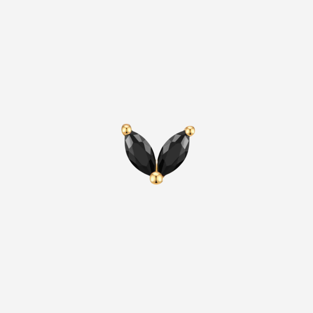 Black Fleur Earring