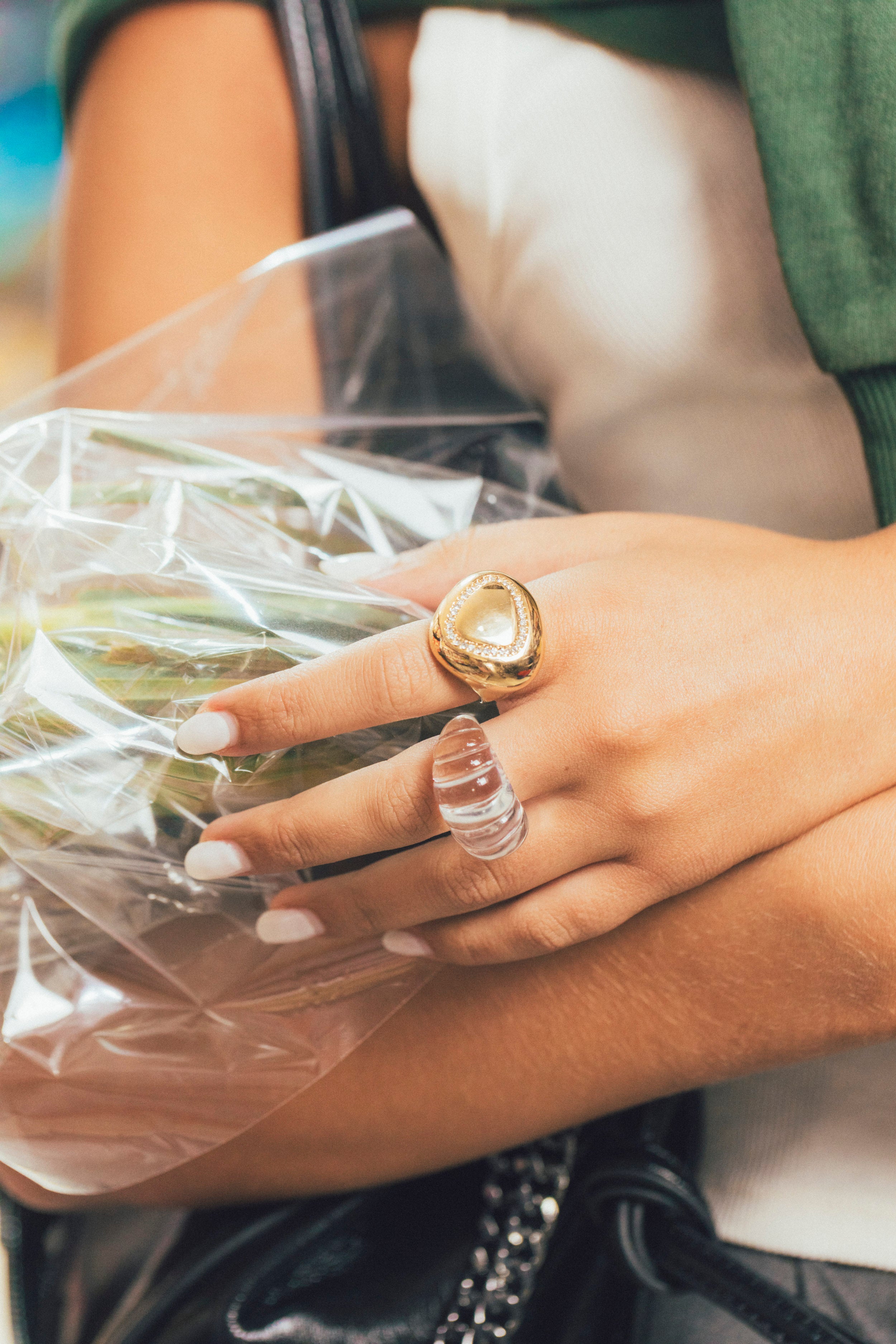 Transparent Swirl Ring