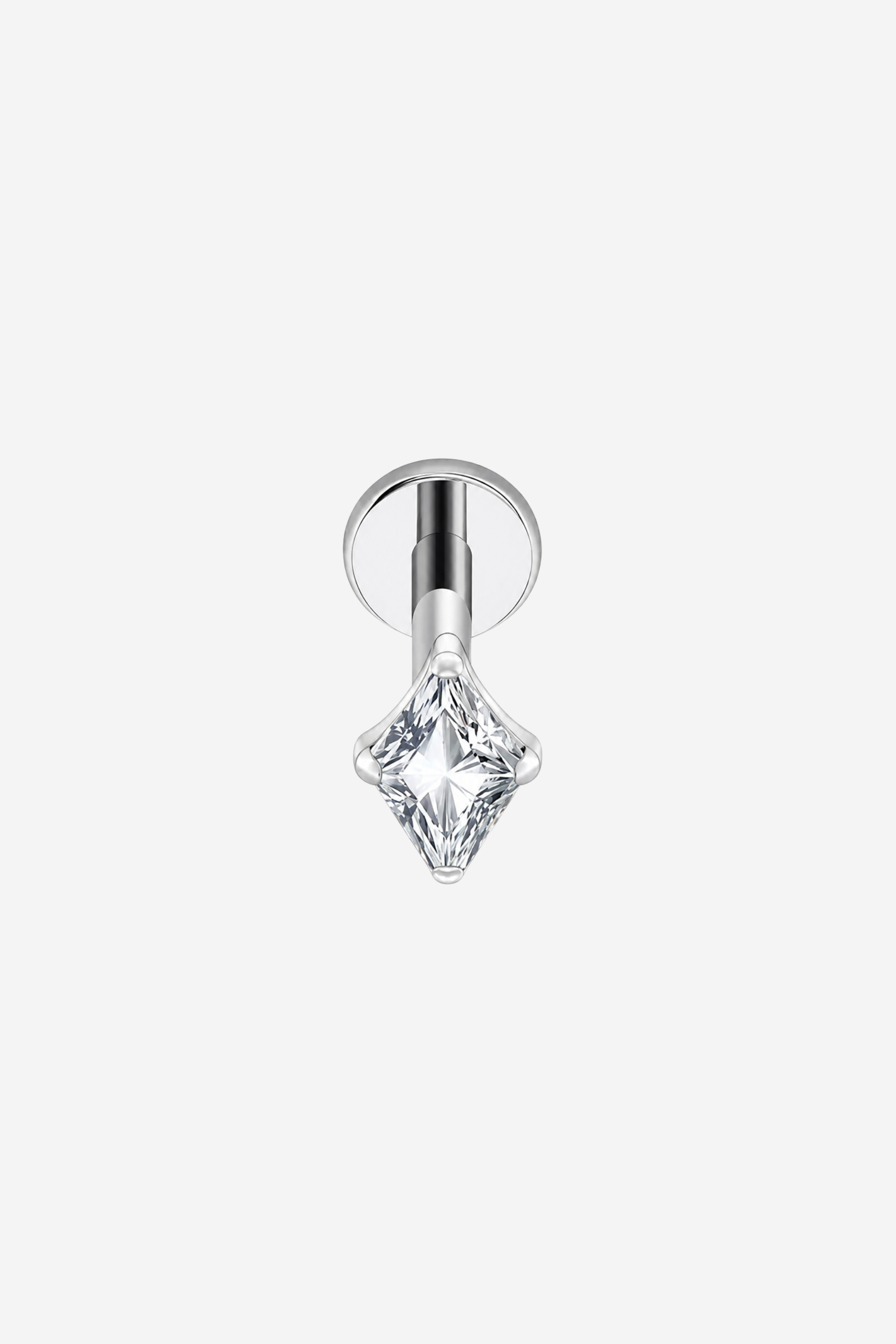 Piercing Prateado White Space em Titânio