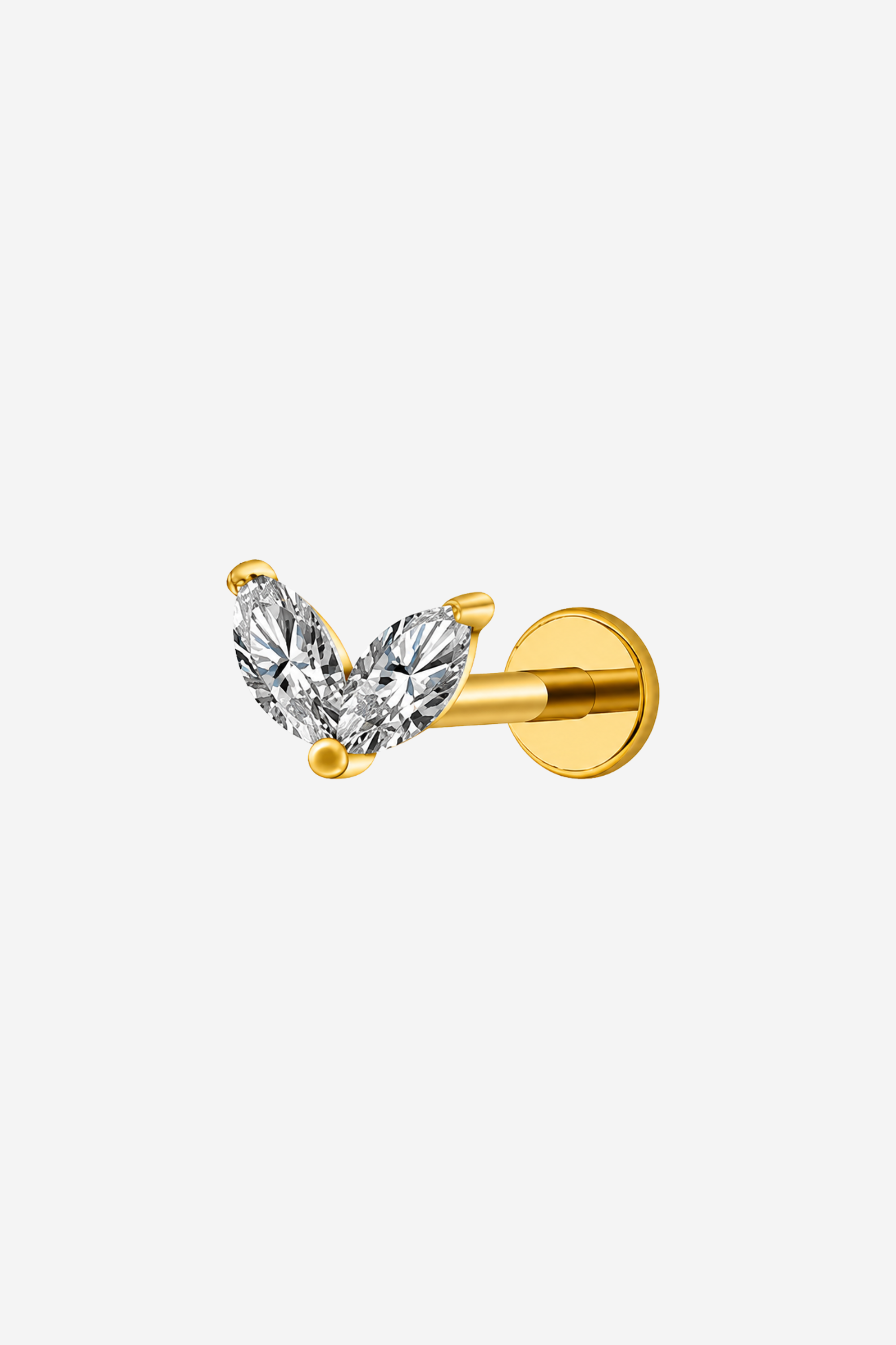 White Fleur Titanium Piercing