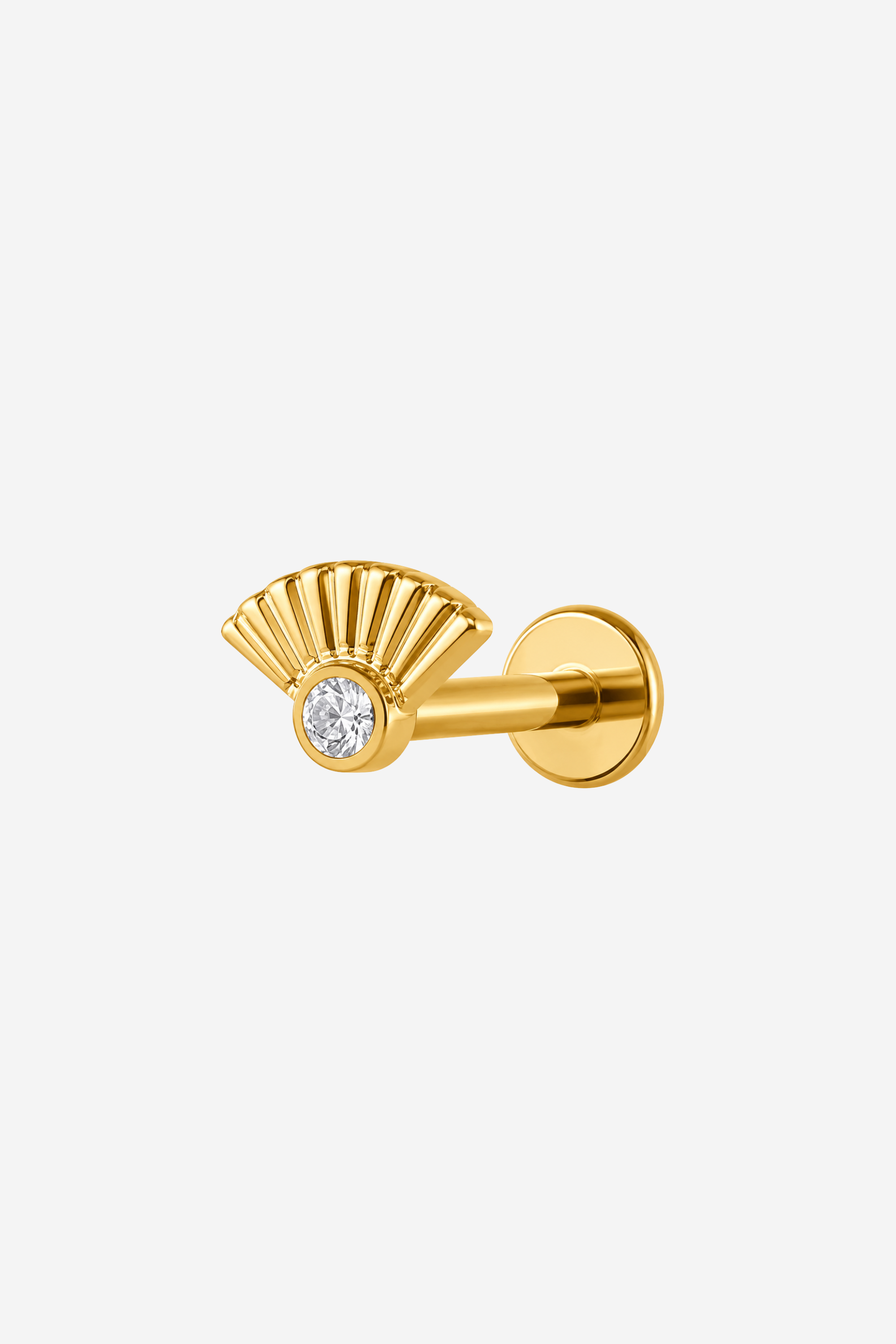 Piercing White Fan em Titânio