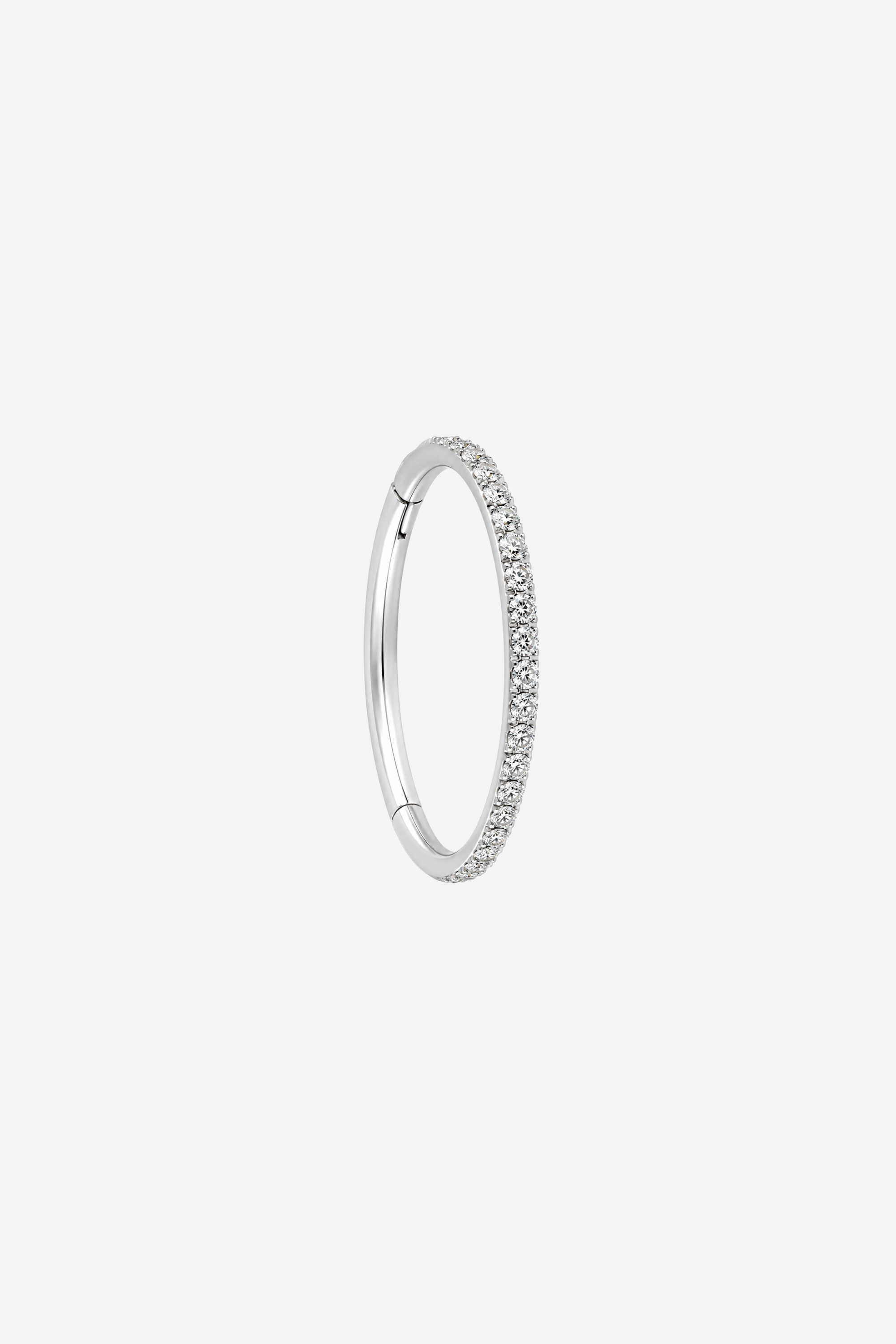 L Crystal Clicker Silver - 12mm