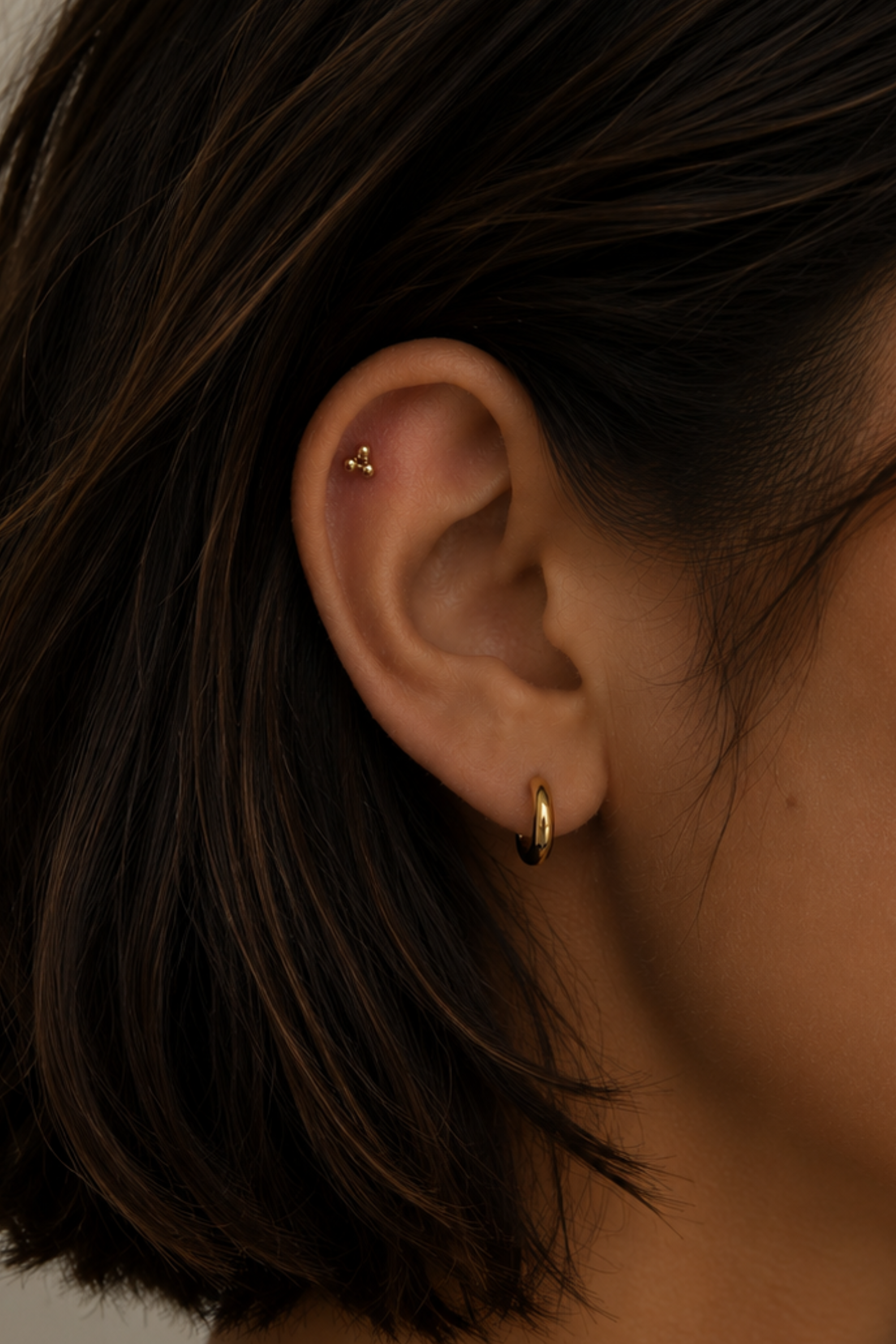 Piercing Tri Beads em Titânio