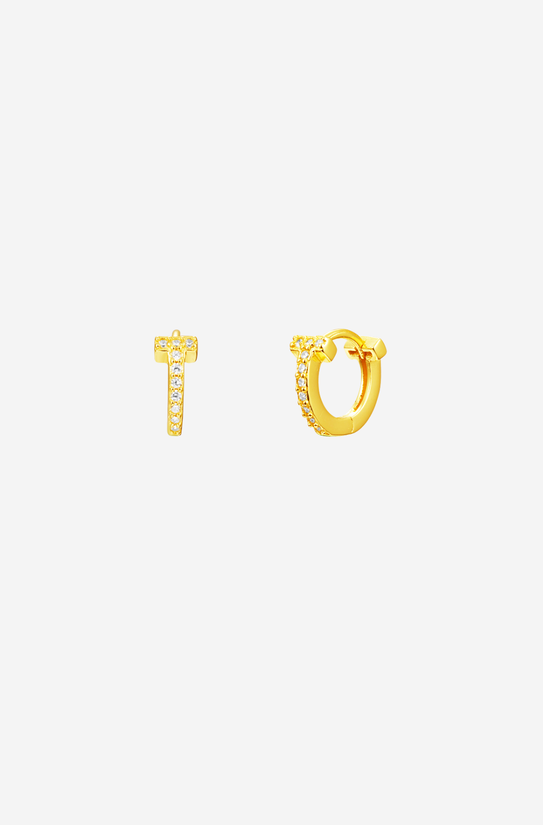Tiana Golden Hoops 8mm - pair