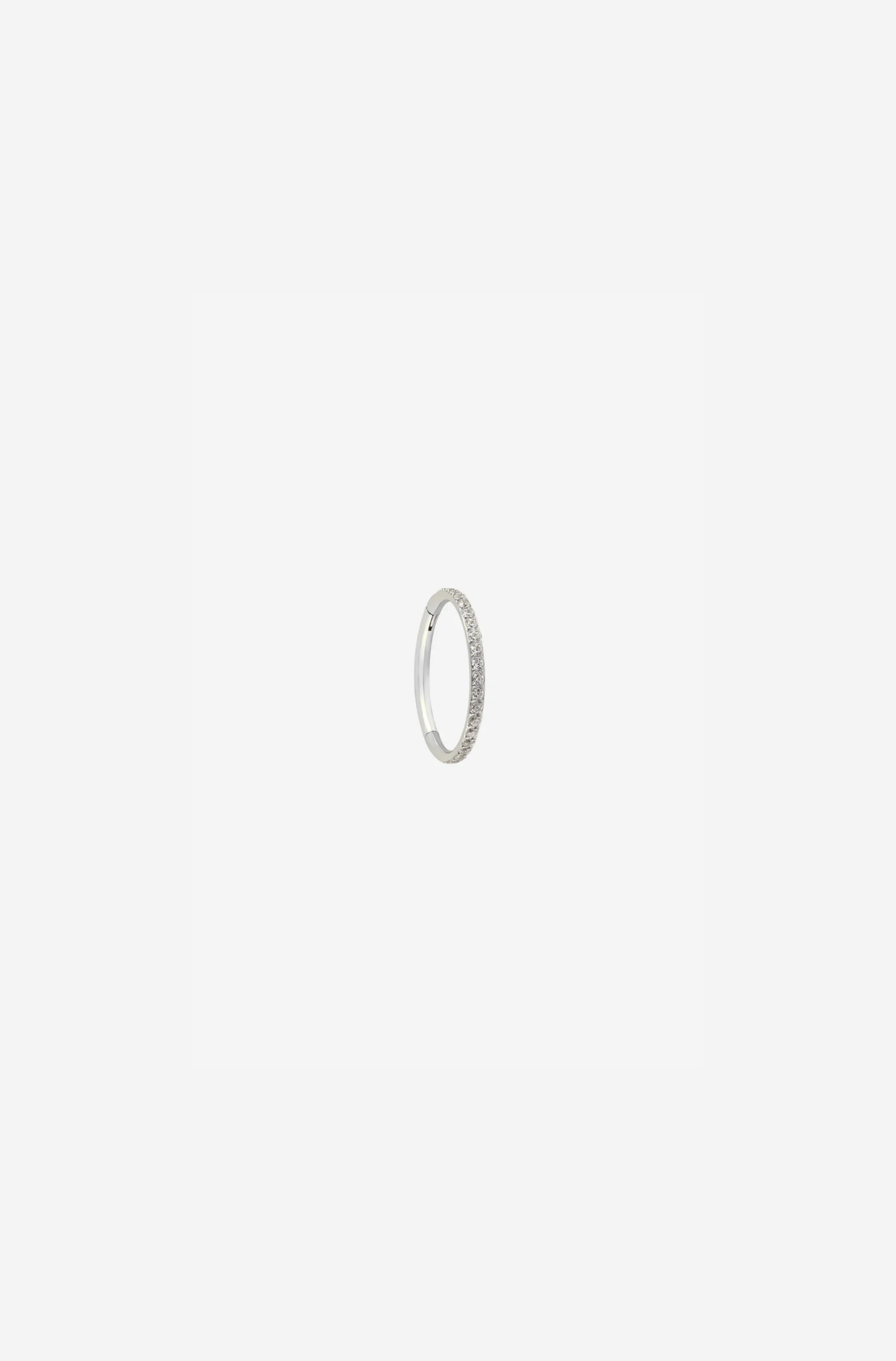S Crystal Clicker Silver - 8mm