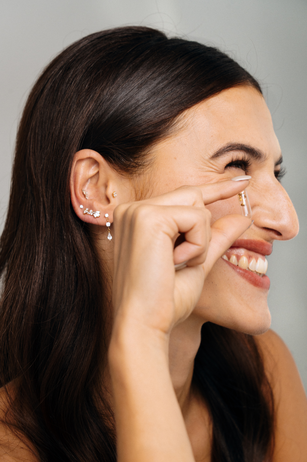 White Dangle Titanium Piercing