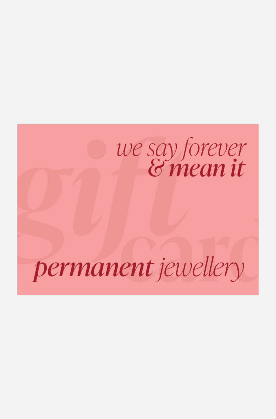 Permanent Bracelet E-Gift Card
