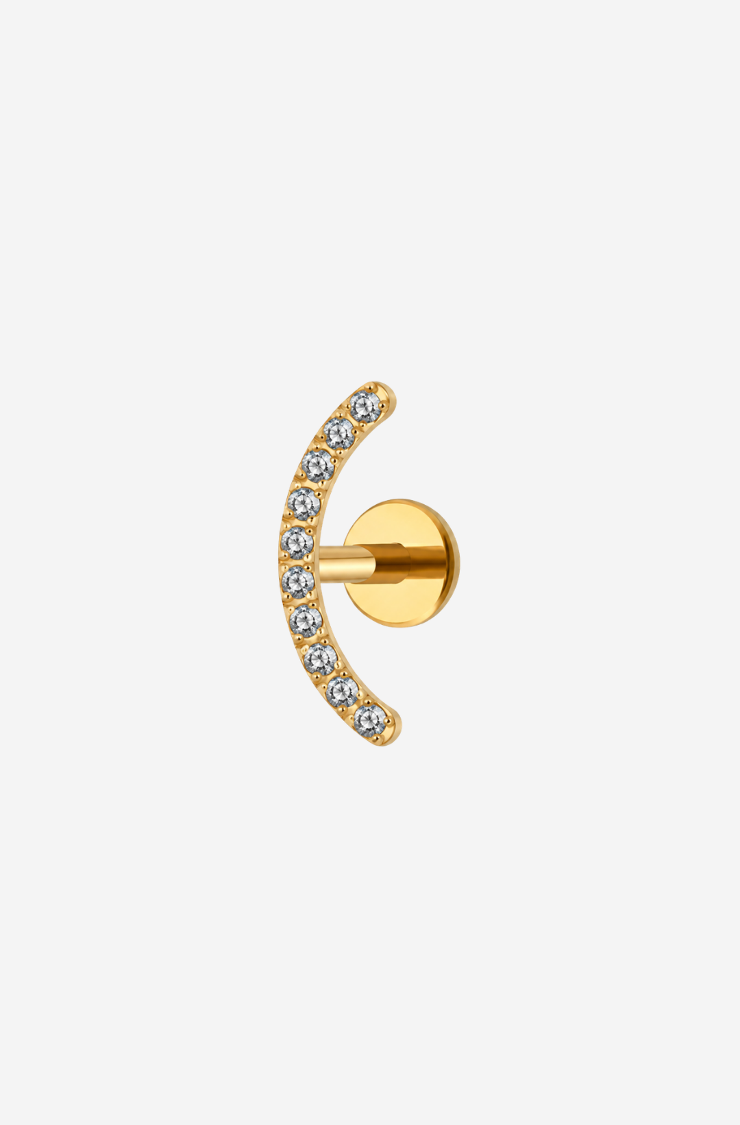 White Curved Bar Titanium Piercing
