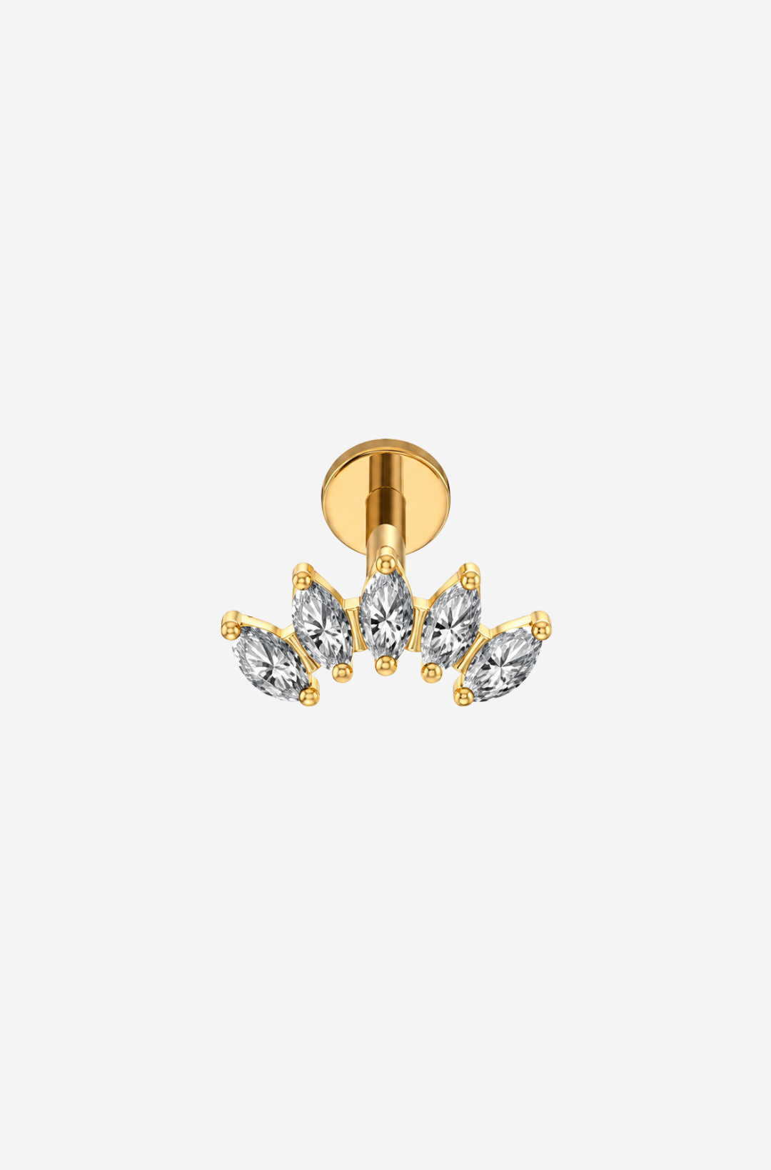 White Crown Titanium Piercing