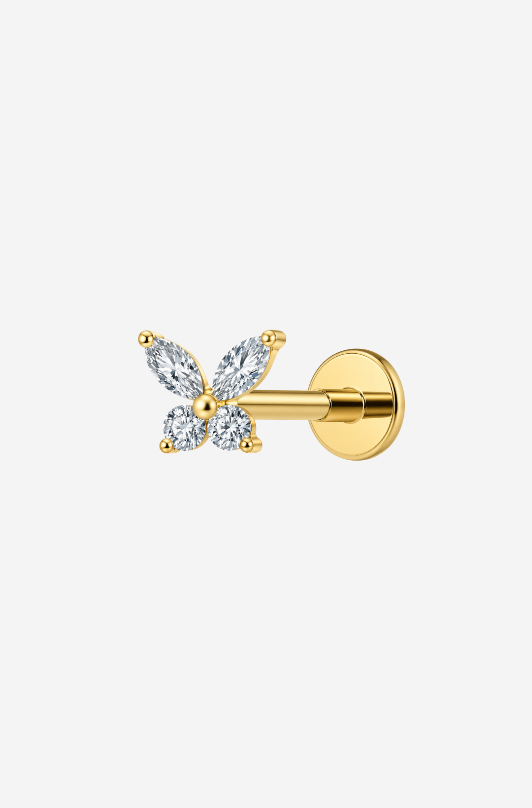 White Butterfly Titanium Piercing