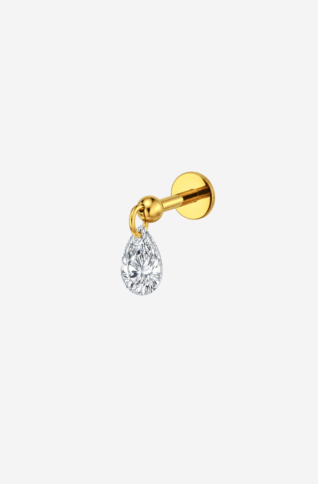 White Drop Titanium Piercing