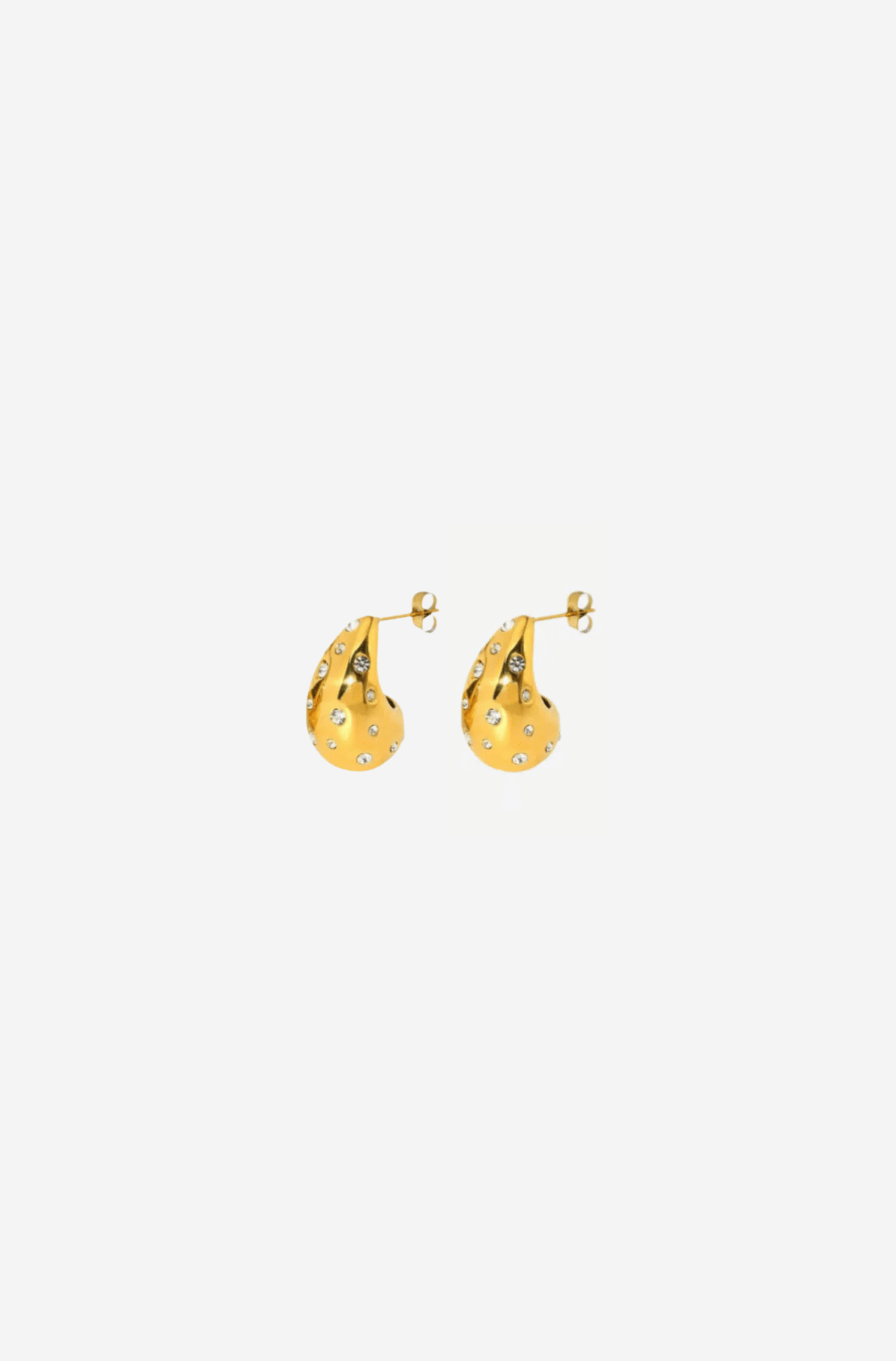 Gold Sparkling Drop Earrings
