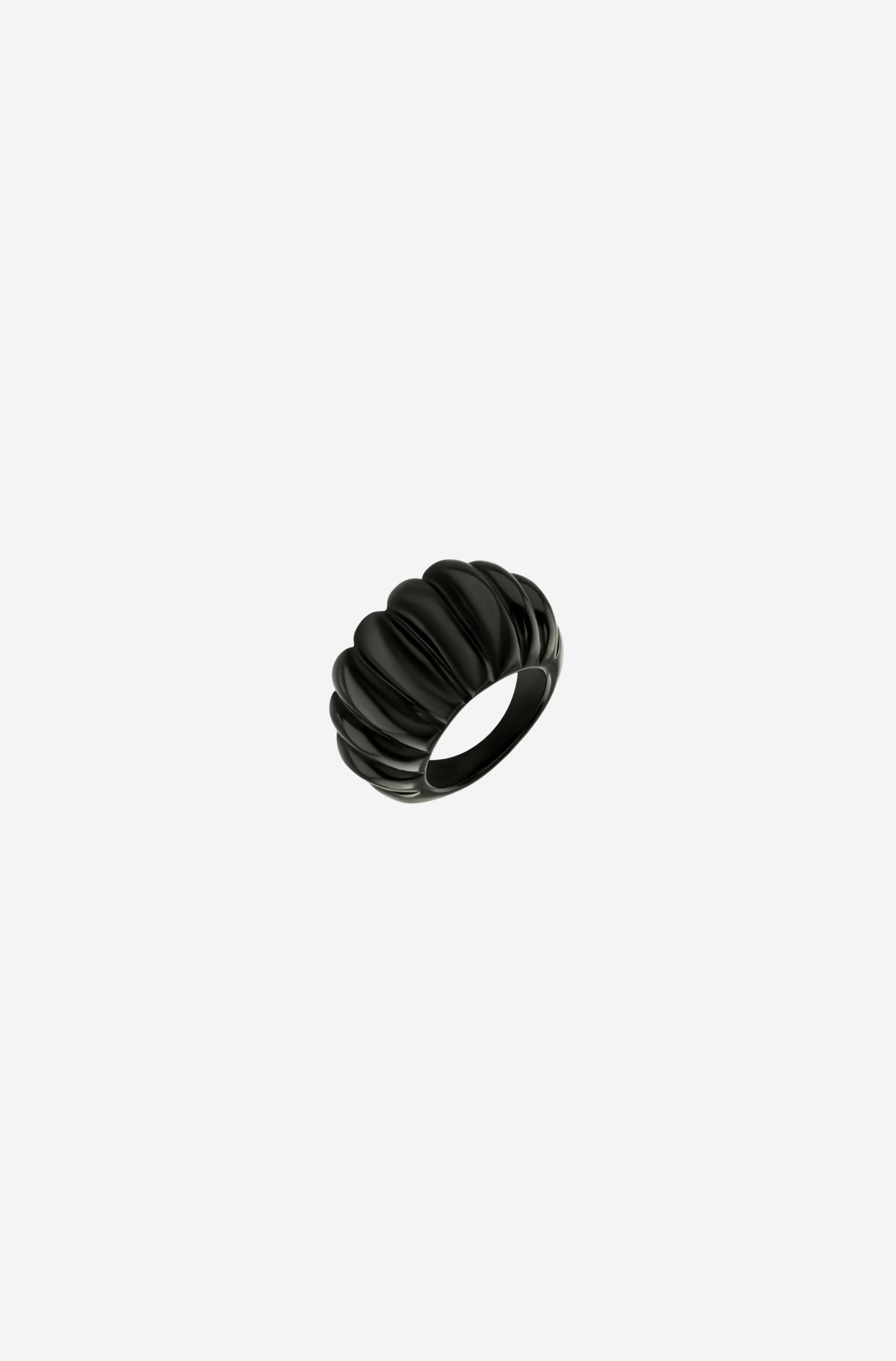 Black Swirl Ring