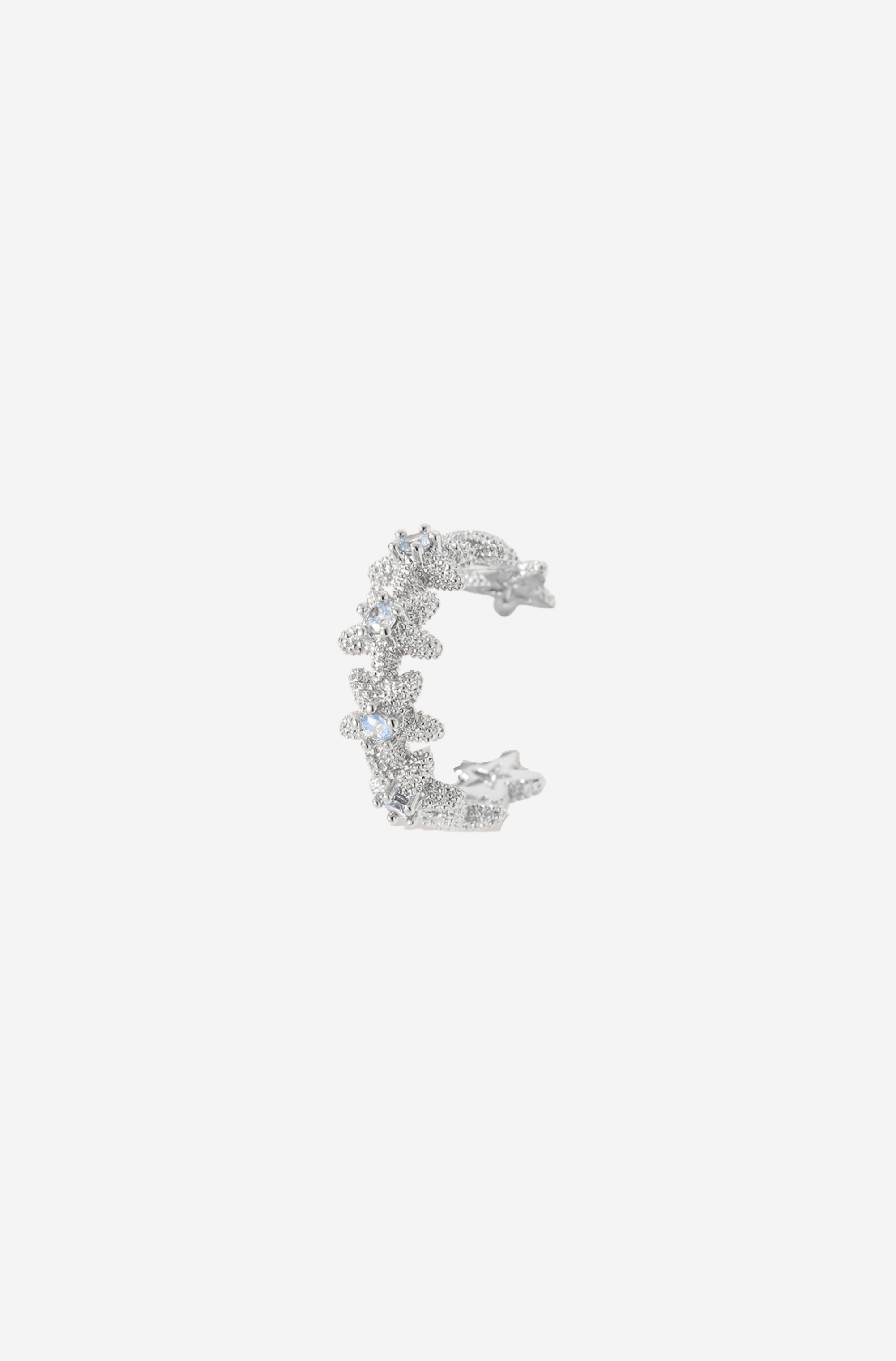 Earcuff Prateado Sea