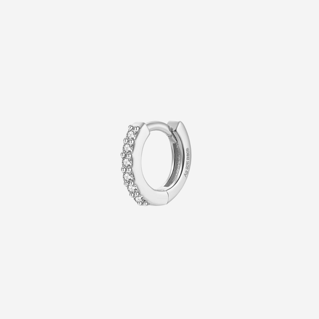 Silver White Pulau Hoop