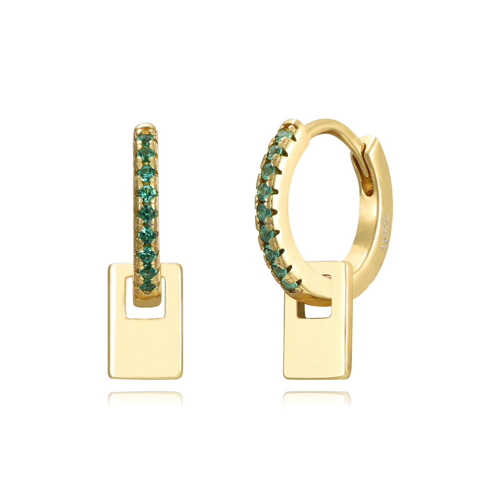 Green Vera Hoops