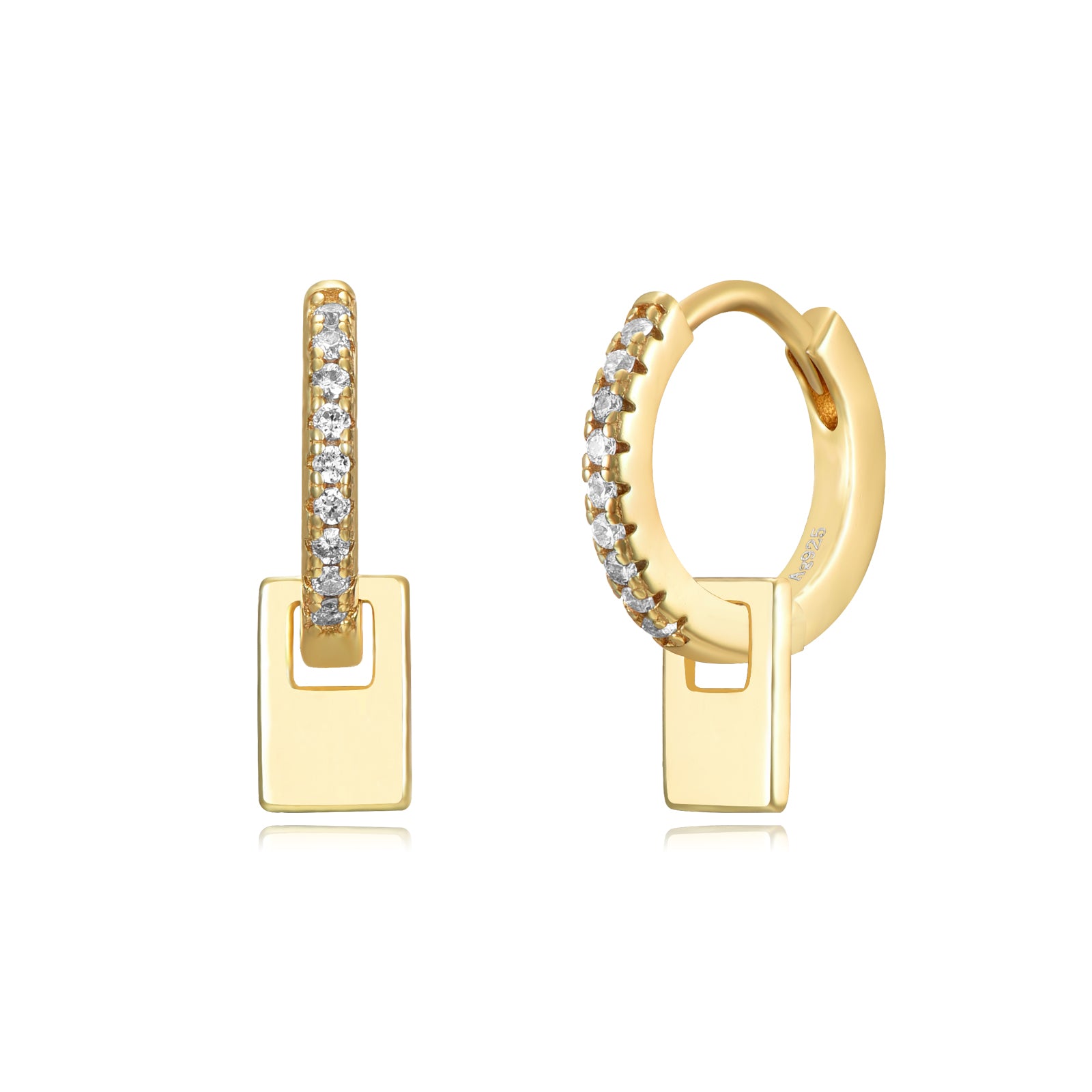 White Vera Hoops
