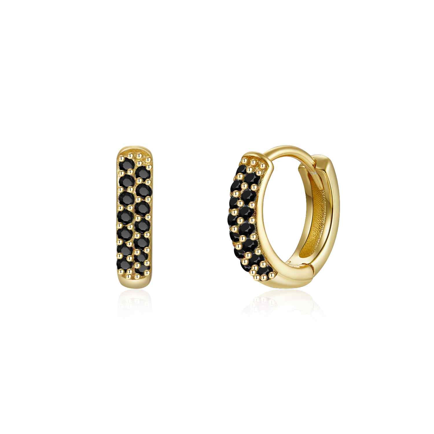 Black Céline Hoops