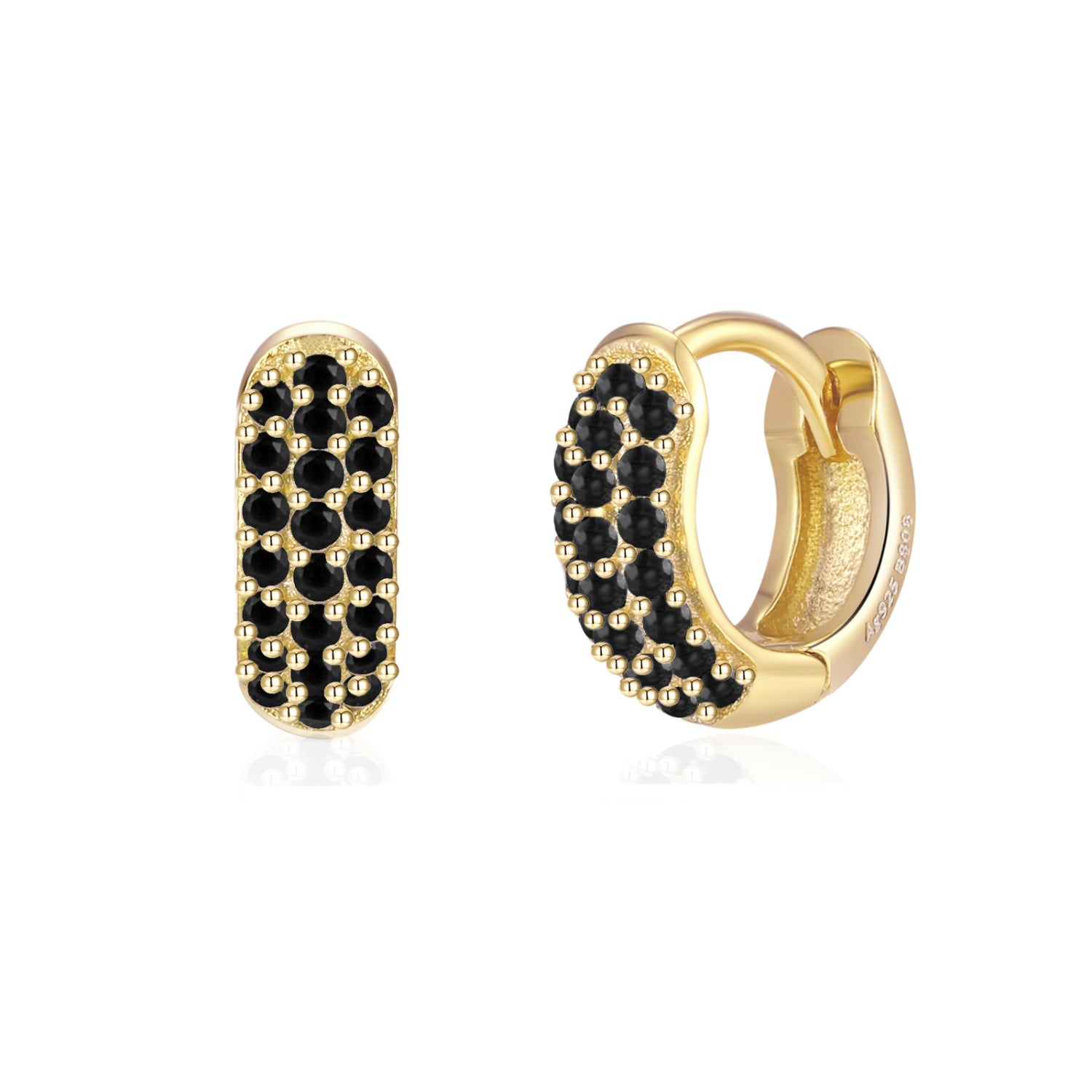 Black Glace Hoops