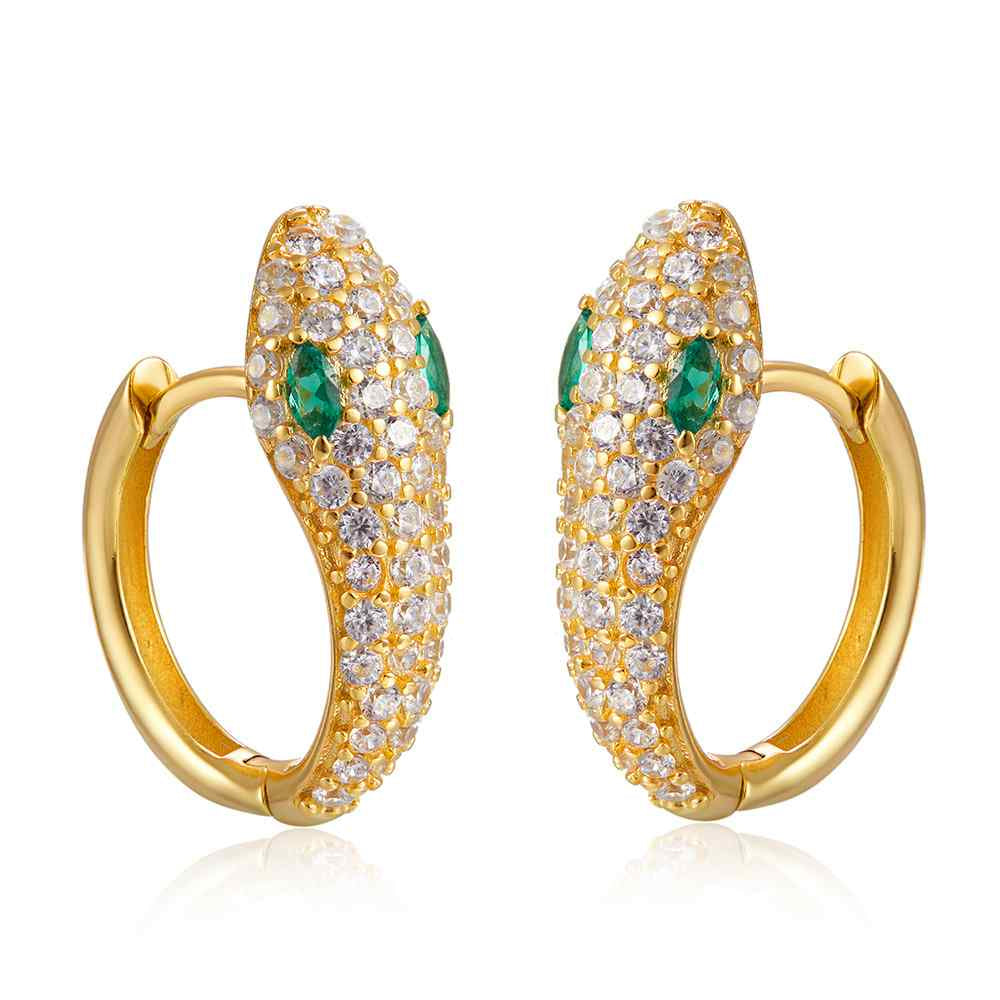 Green Snake Hoops
