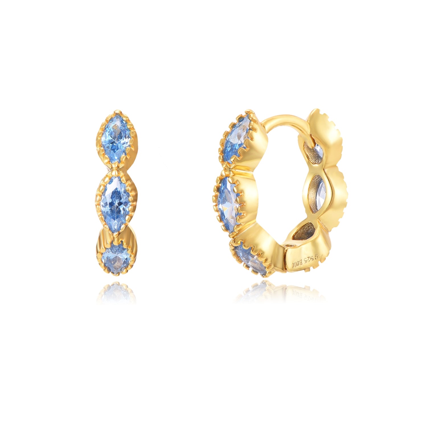 Blue April Hoops