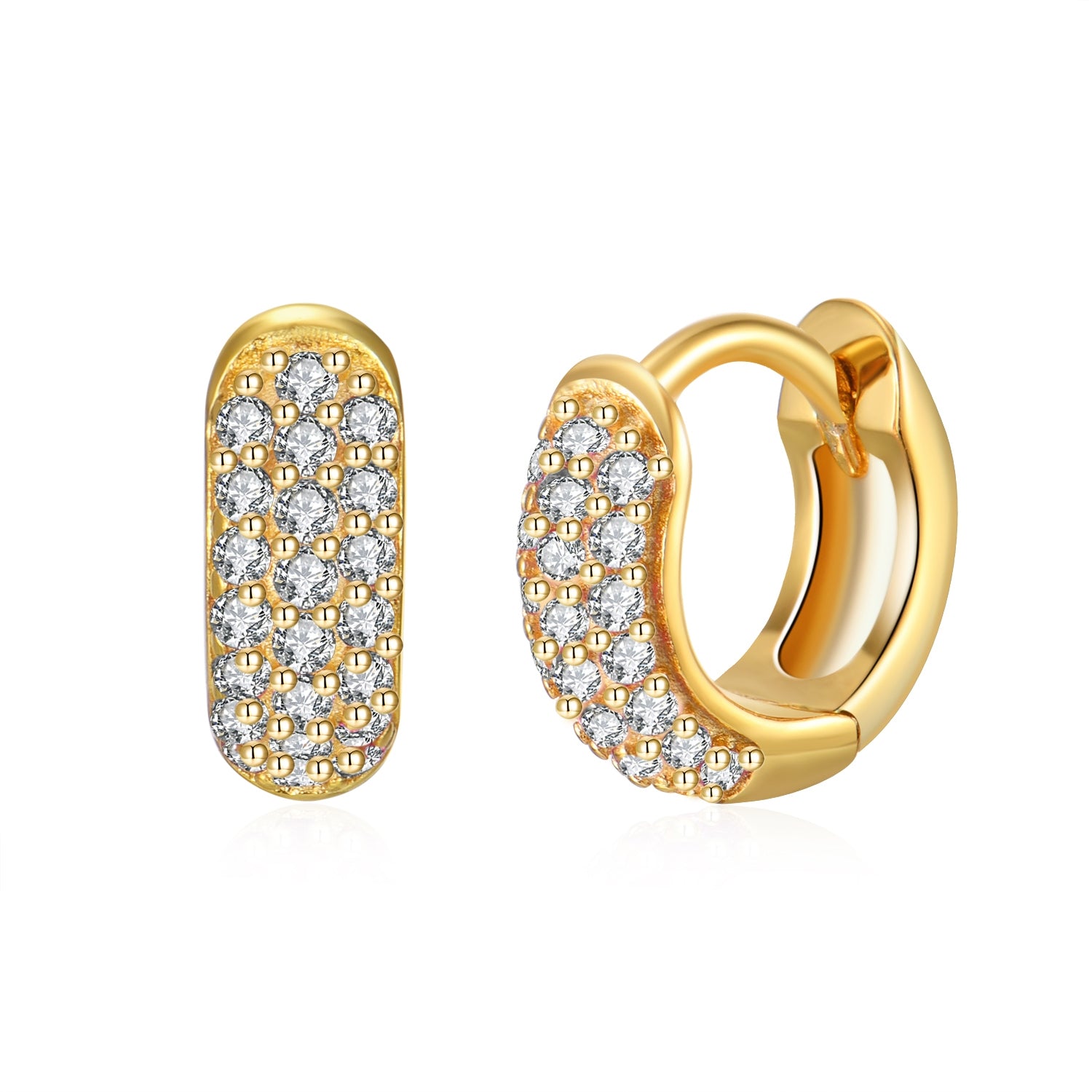 White Glace Hoops