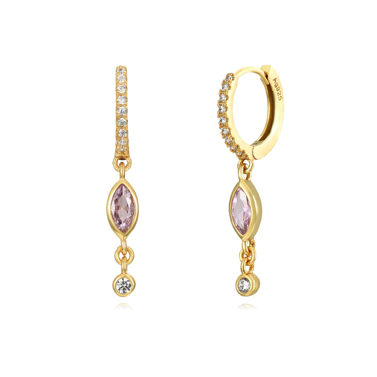 Pink Larme Hoops