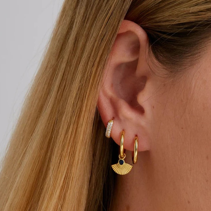 Black Céline Hoops