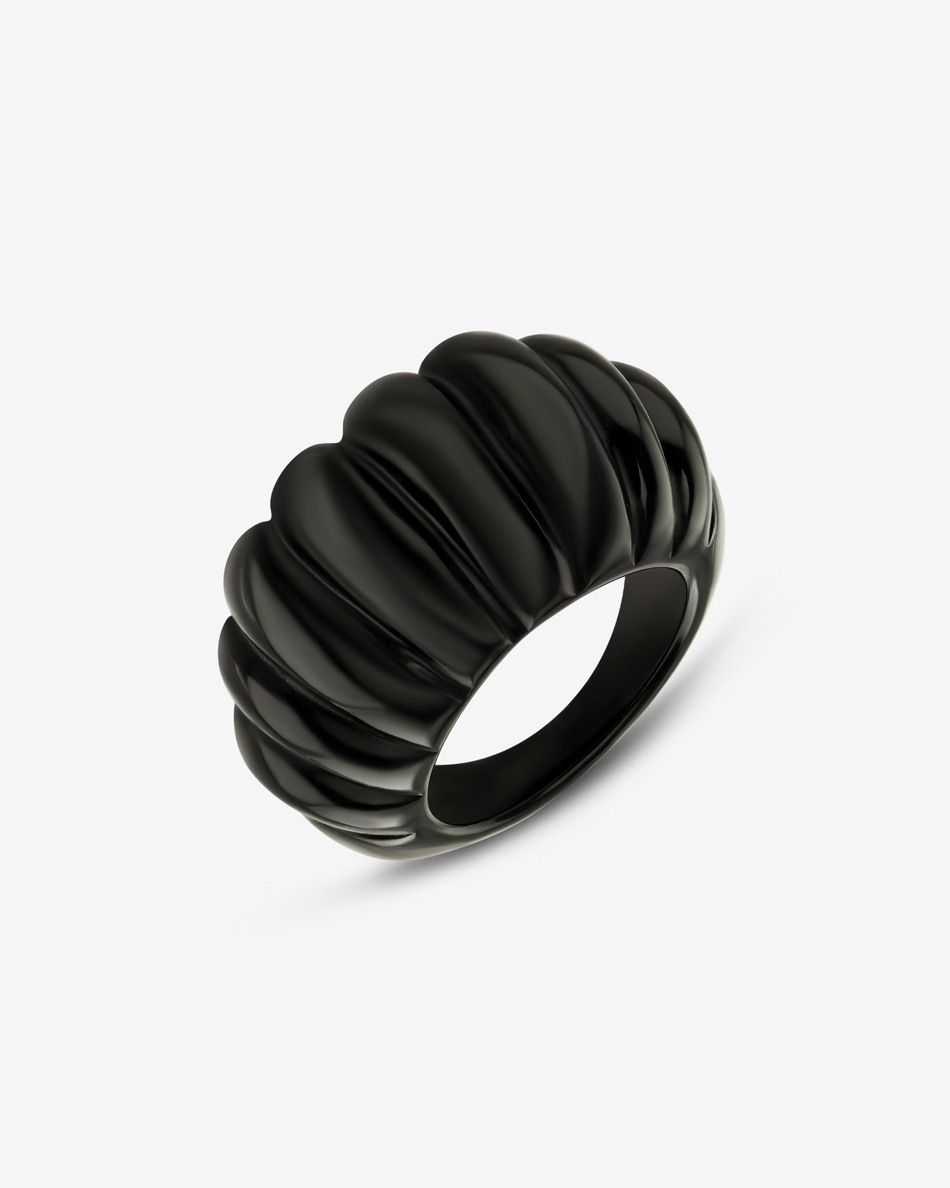 Black Swirl Ring