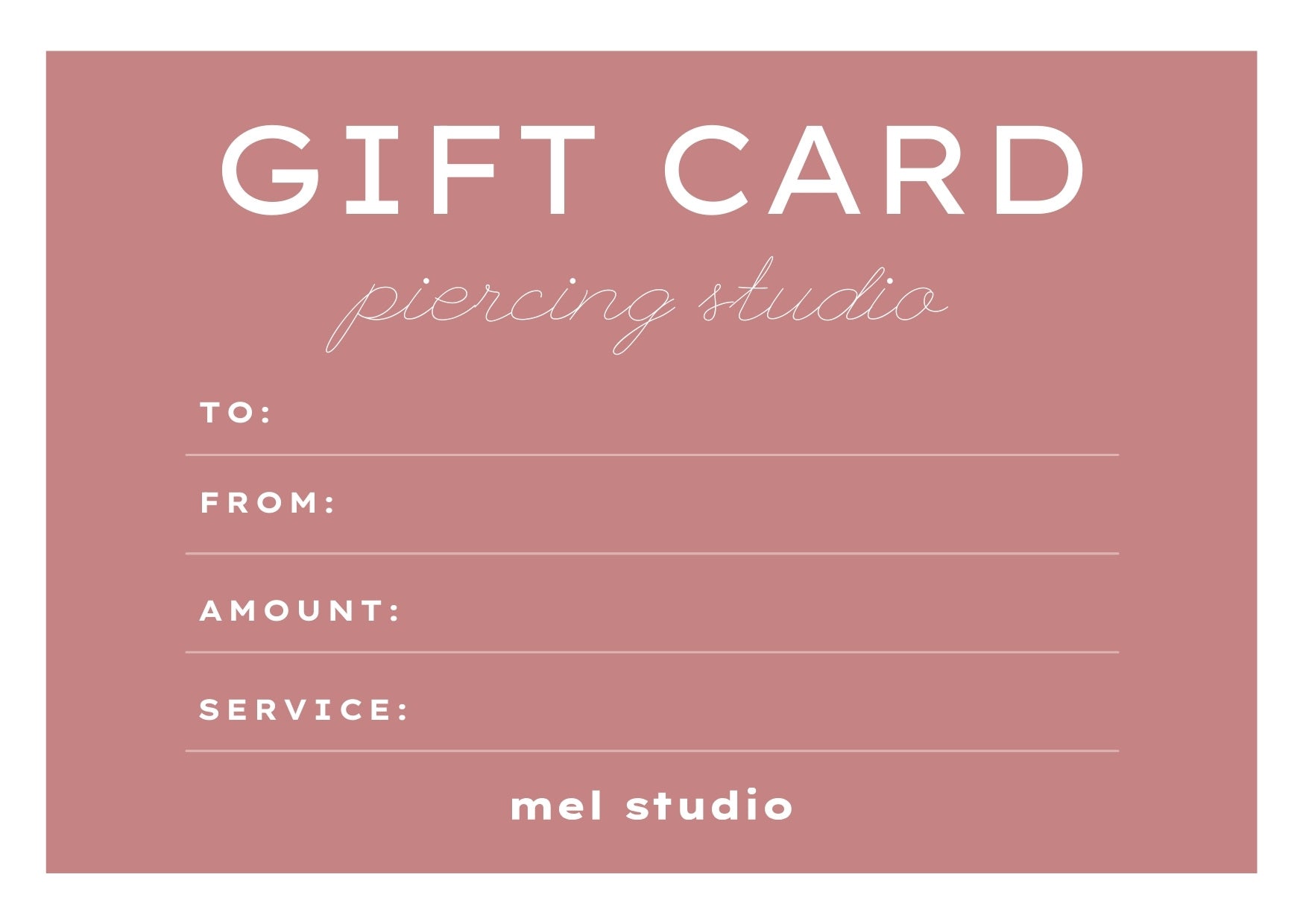 Piercing E-Gift Card