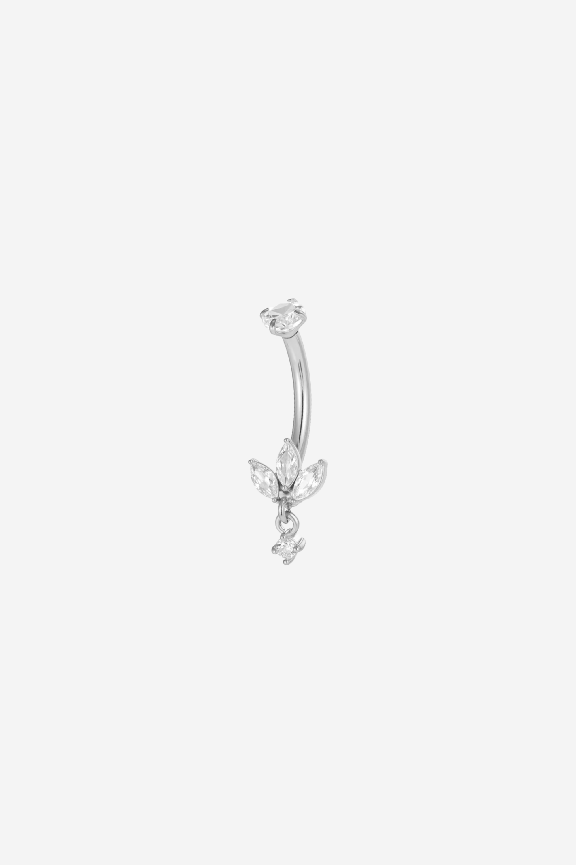 Piercing Umbigo Sparkle Prateado