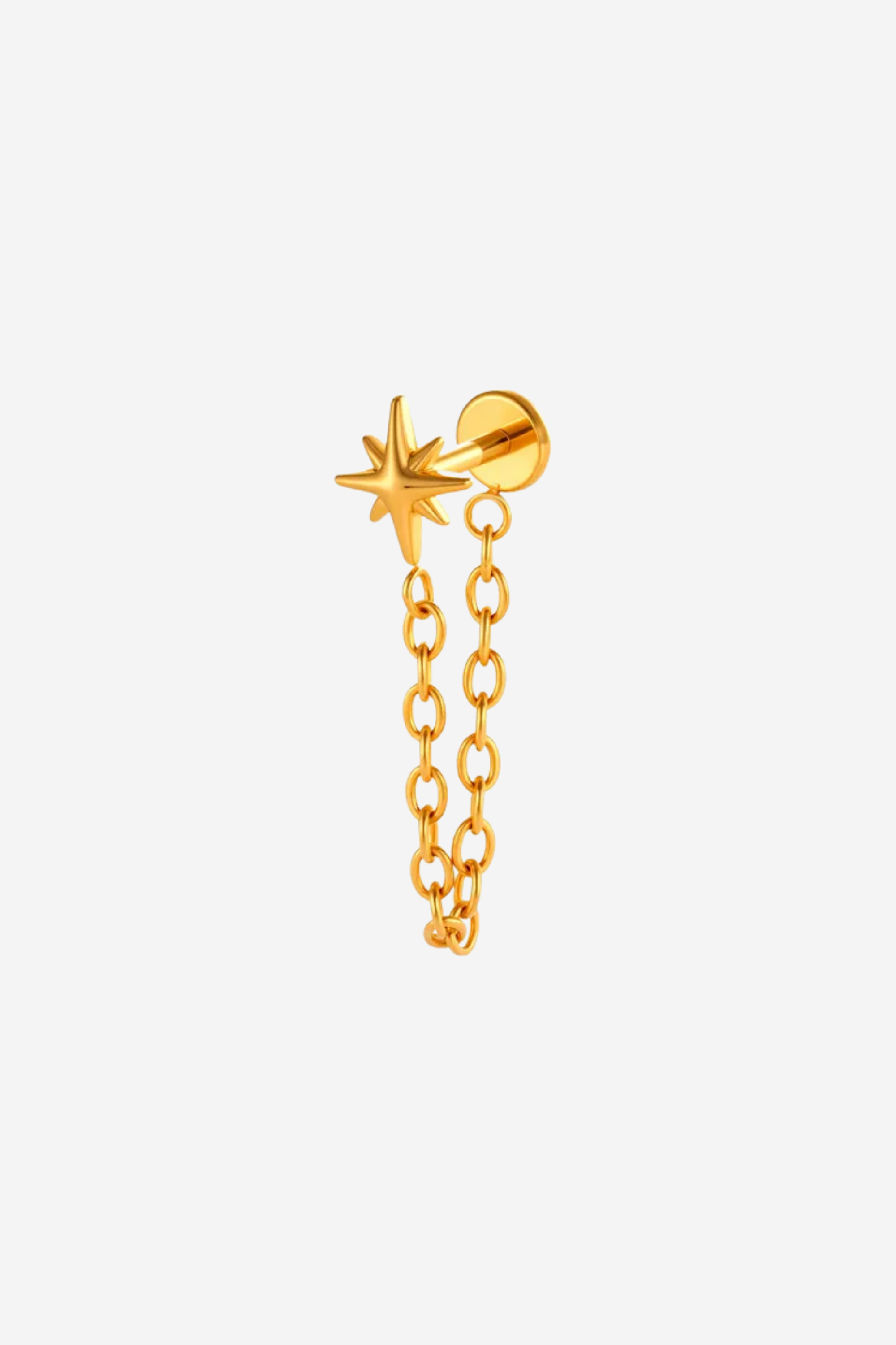 Piercing Star Chain em Titânio