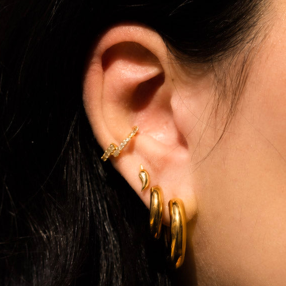 Chunky Gold Hoop L