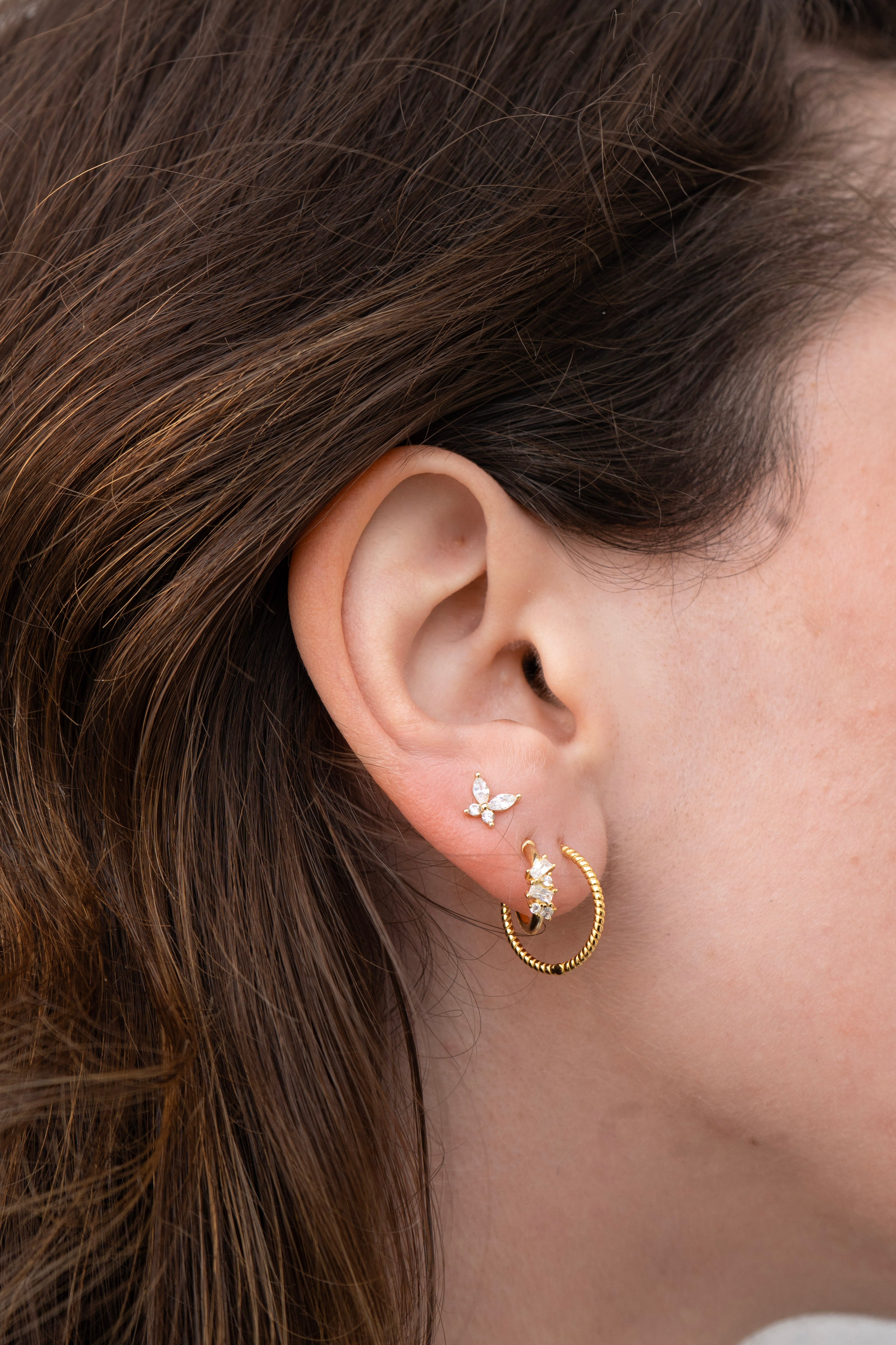 White Butterfly Earring